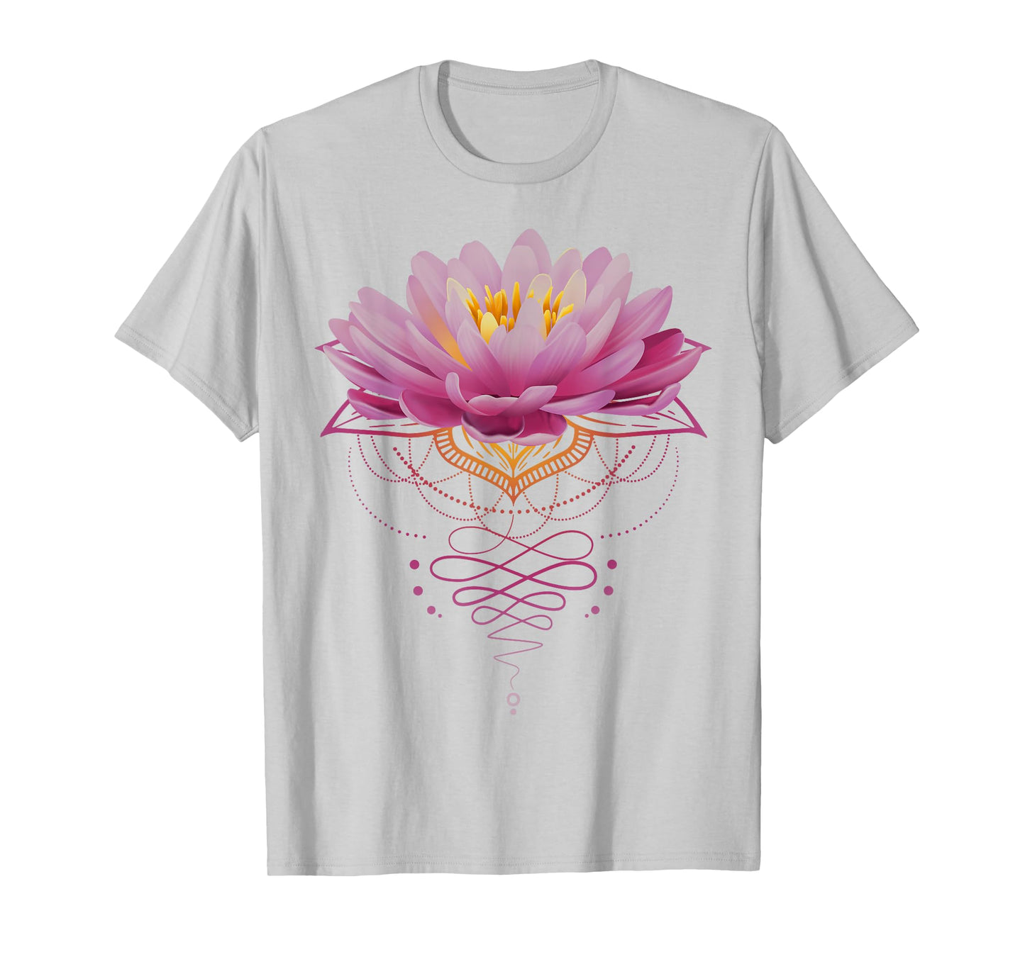 Spiritual Lotus Flower Unalome Zen Meditation Yoga Lovers T-Shirt