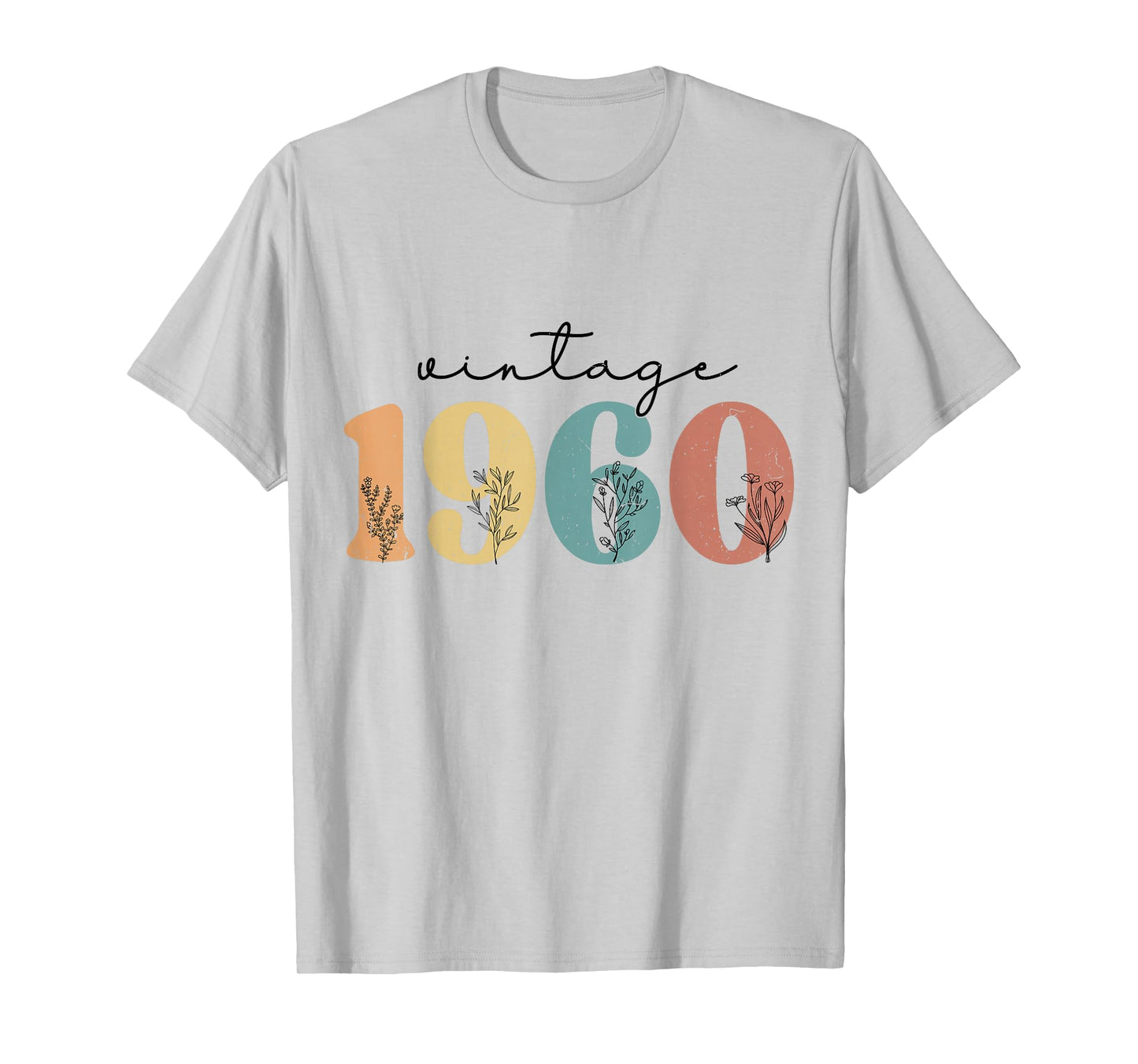Vintage 1960 Wildflowers Retro 65th Floral Birthday Women T-Shirt