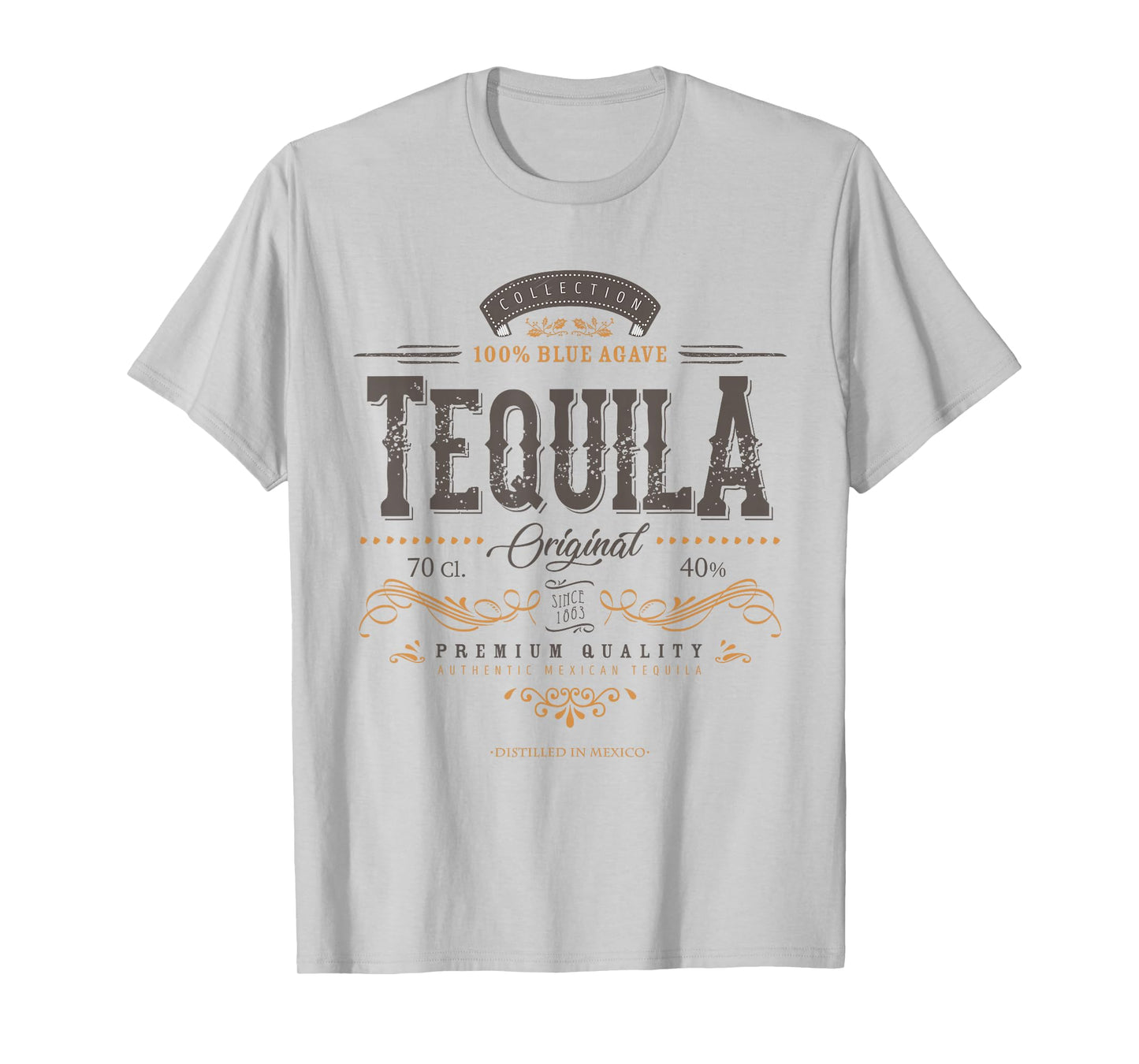 Mexican Tequila Cinco De Mayo Vintage Distressed Labell T-Shirt