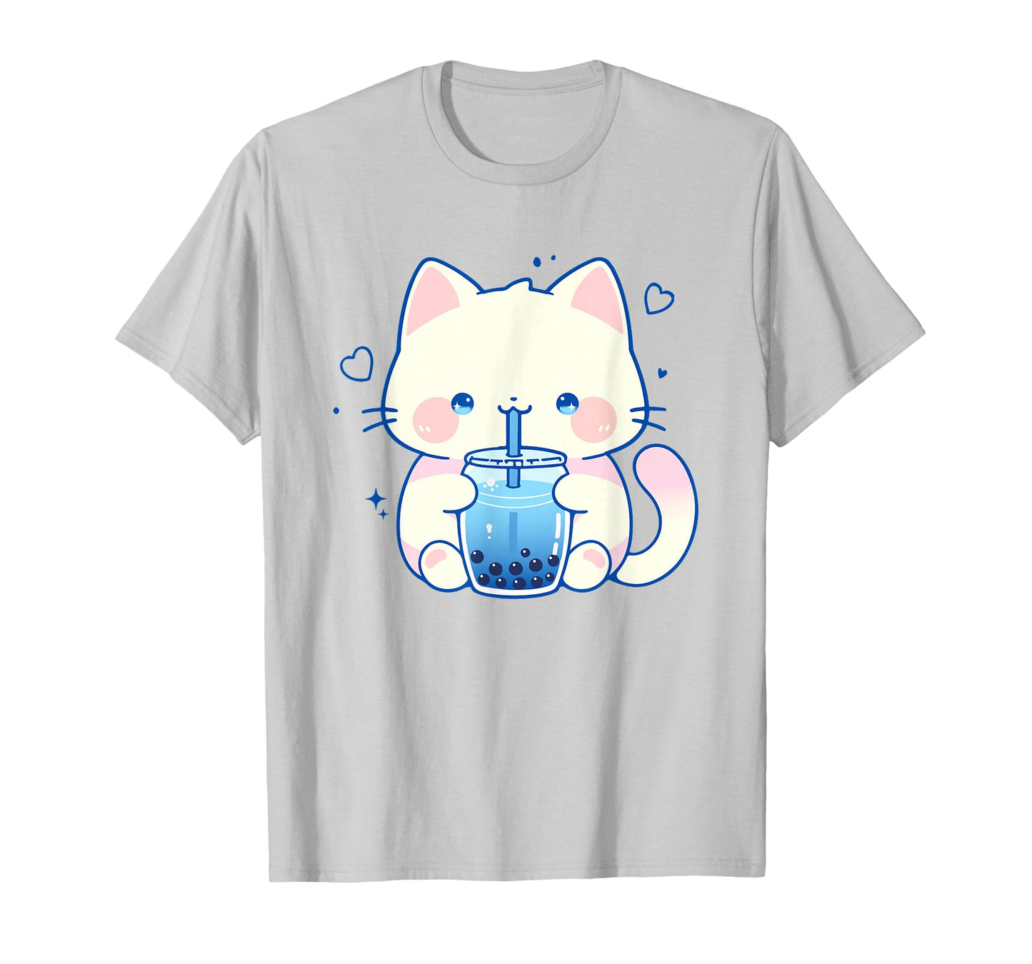 Kawaii Cat Boba Japanese cute aesthetic Anime Girls Teens T-Shirt
