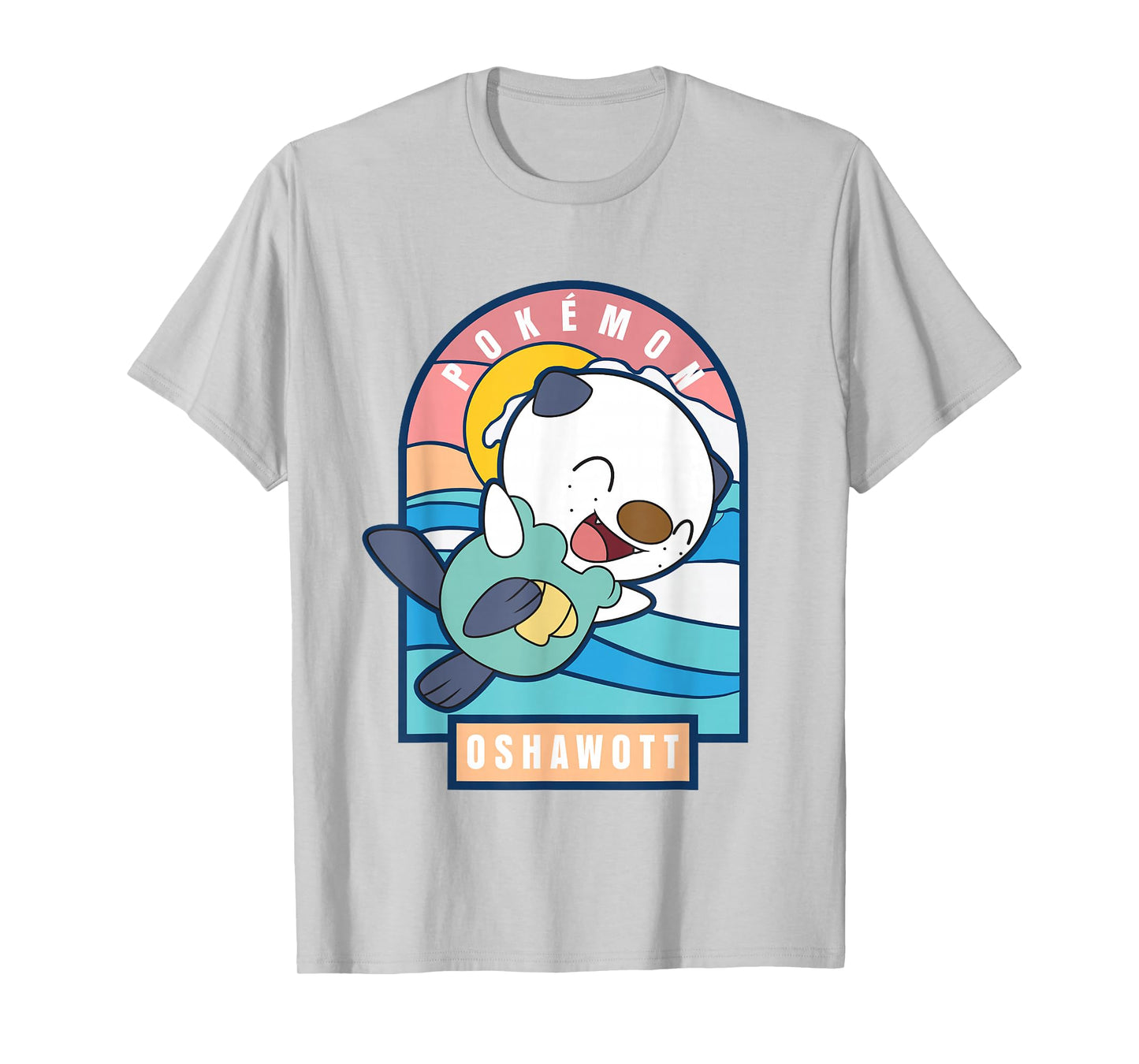 Pokémon Cute Happy Playful Oshawott Colorful Chest Poster T-Shirt