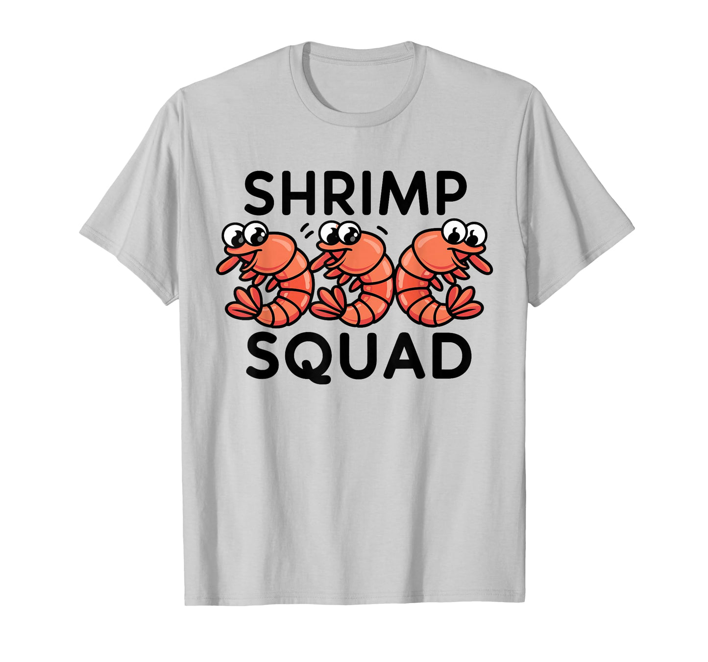 Shrimp Squad Funny Ocean Cuisine Cartoon Graphic Seafood T-Shirt