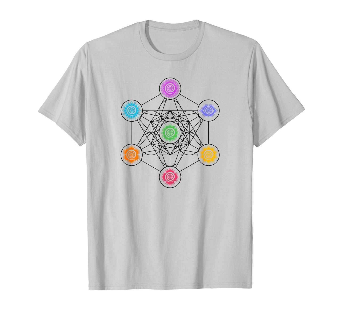 Metatronscube, sacred geometry, chakra, yoga, symbol, 4D T-Shirt