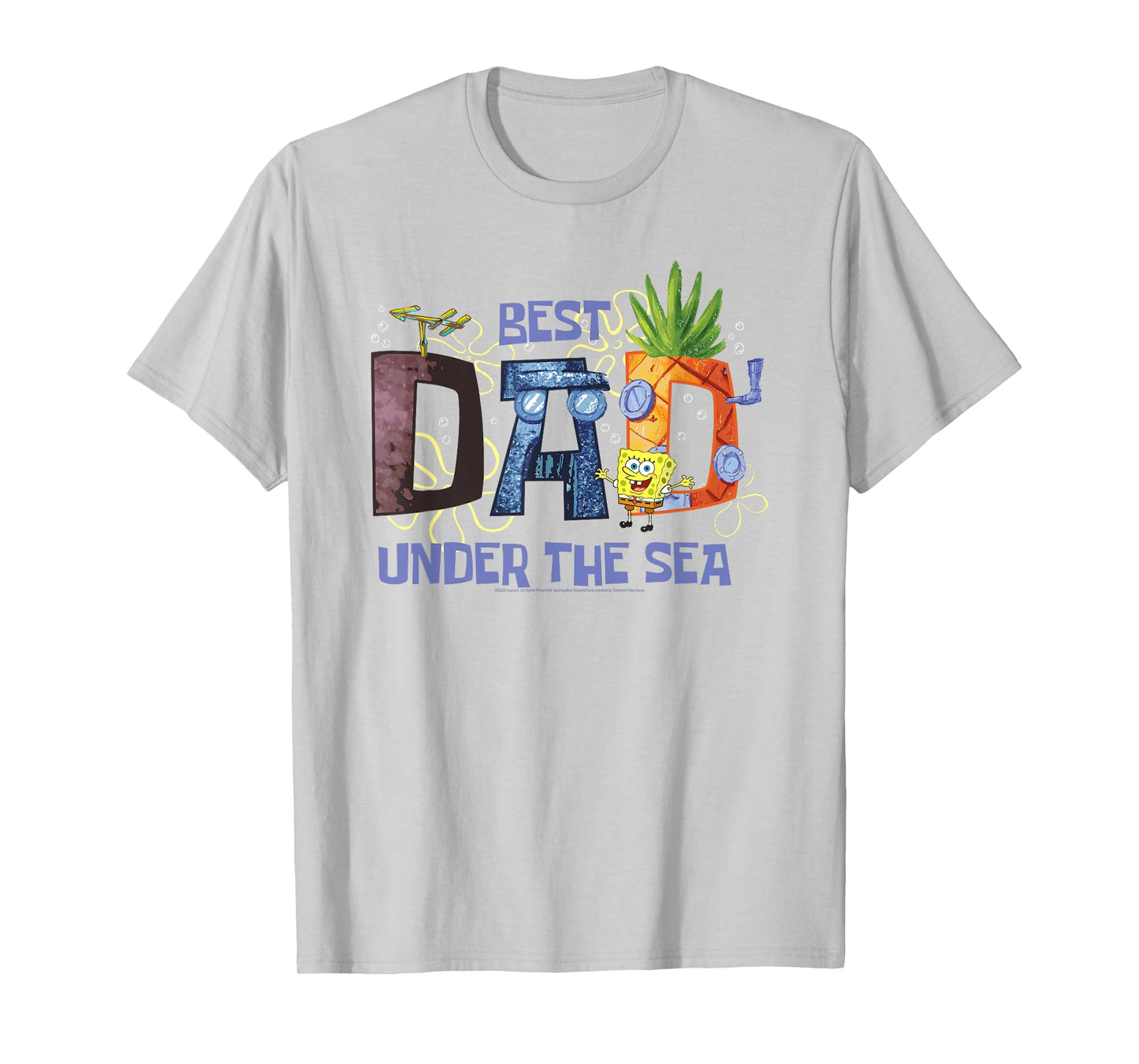SpongeBob SquarePants Best Dad Under the Sea Cartoon T-Shirt