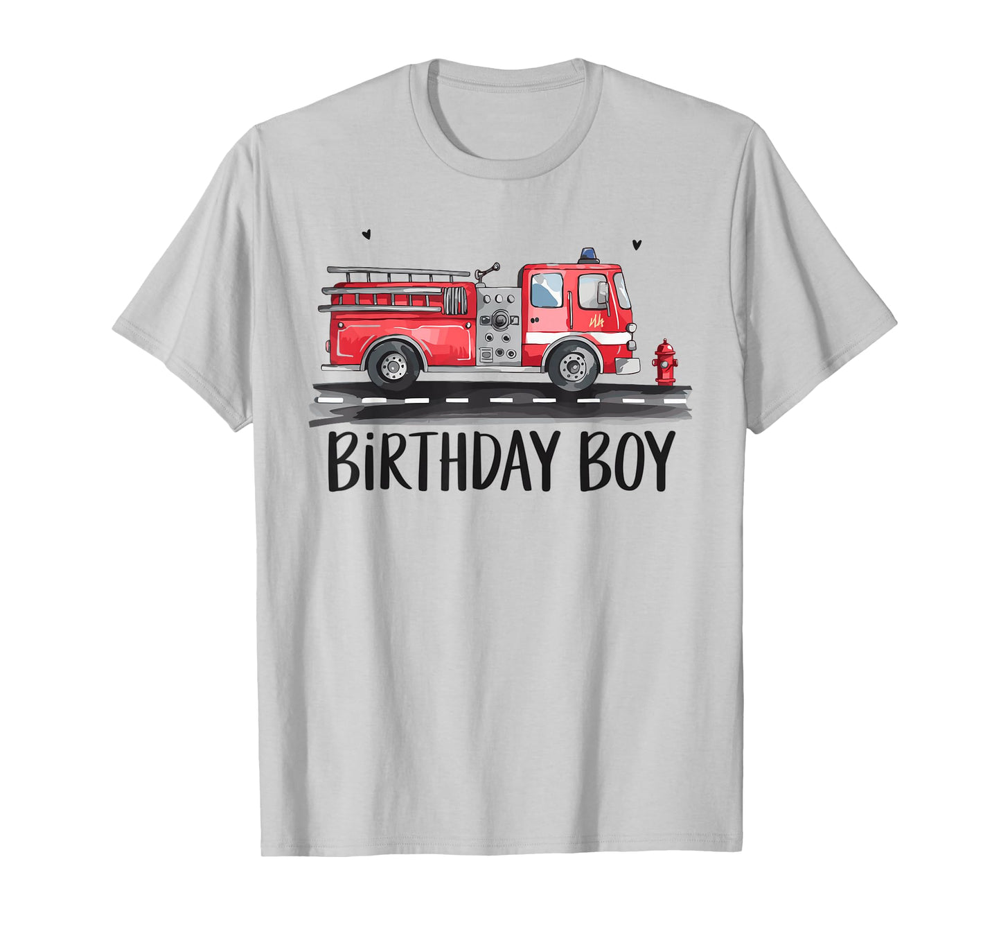 Fire Truck Firefighter The Birthday of Boy Family Bday Party T-Shirt