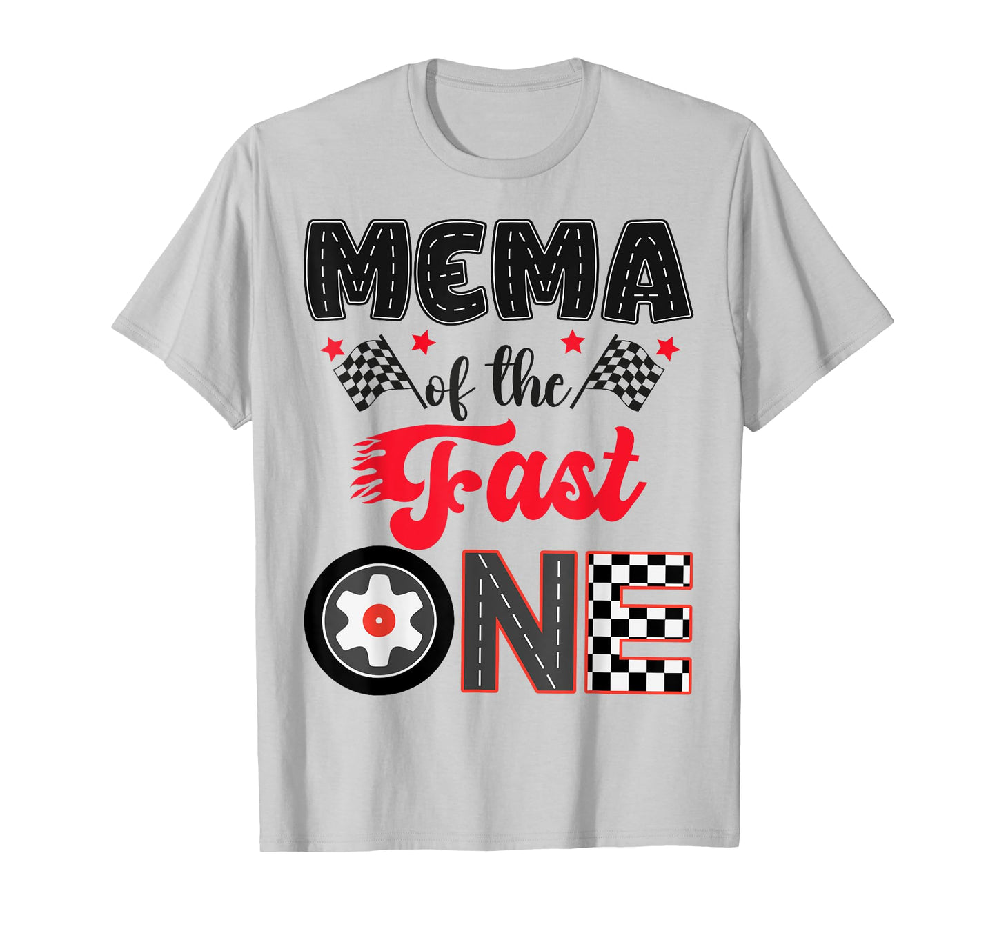 Mema Of The Fast One Car Racing Dad 1St Birthday Boy T-Shirt