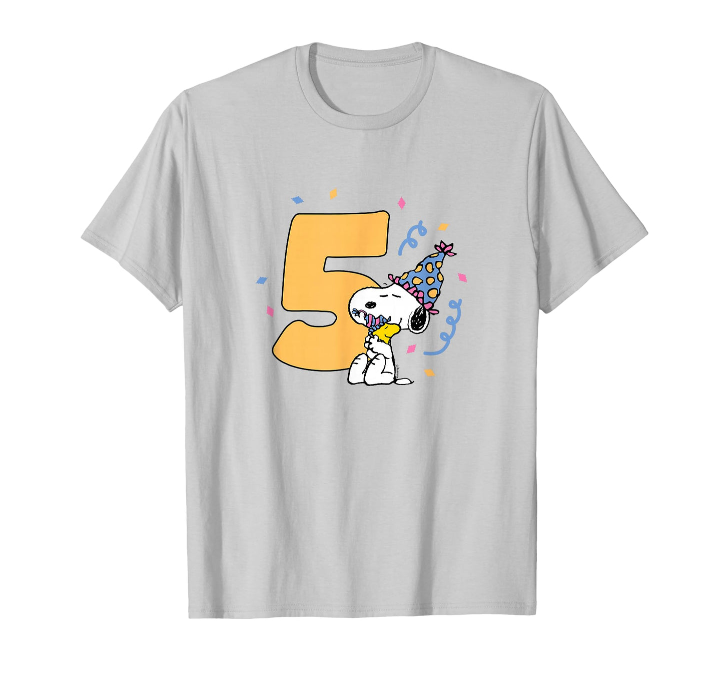 Peanuts - Snoopy & Woodstock - 5th Birthday T-Shirt