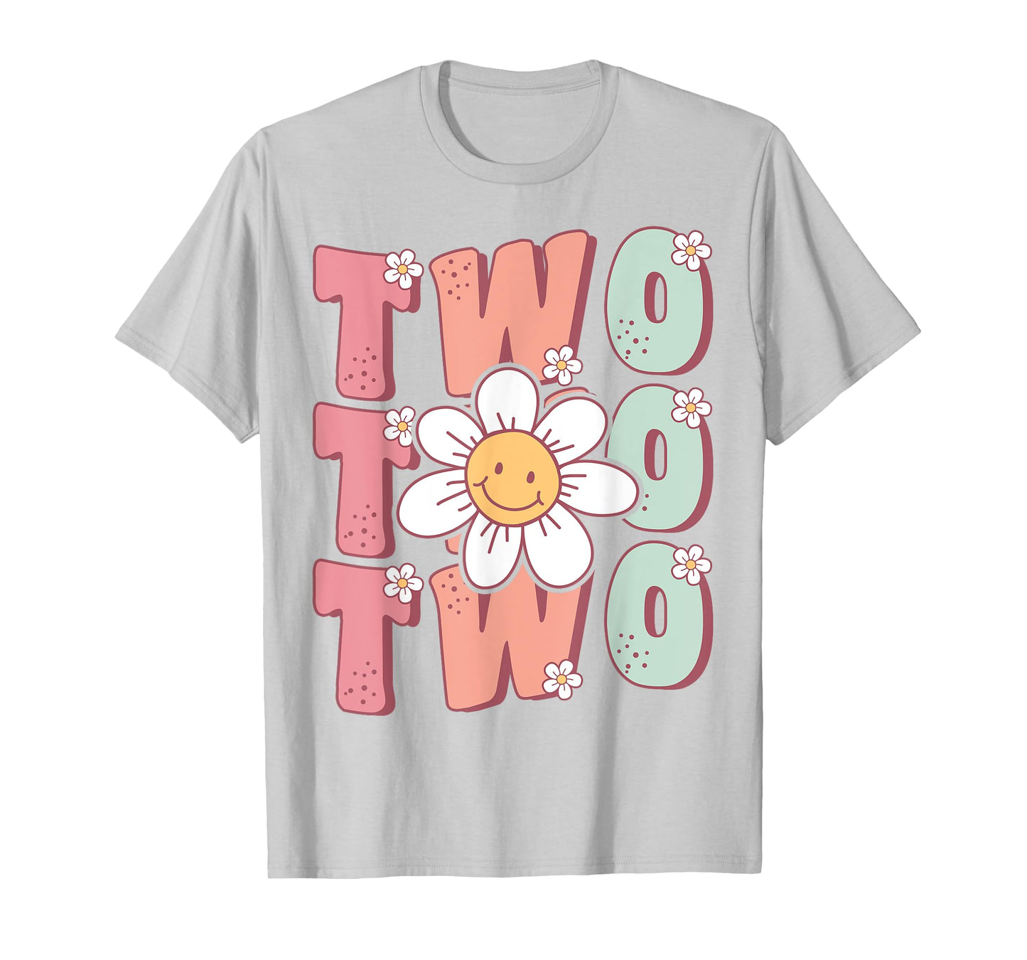 Cute Groovy 2nd Birthday Party Daisy Flower Two Groovy T-Shirt