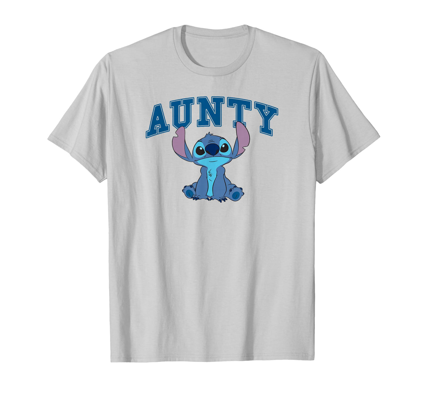 Disney Lilo & Stitch Aunty Cute Stitch Big Chest Text Logo T-Shirt