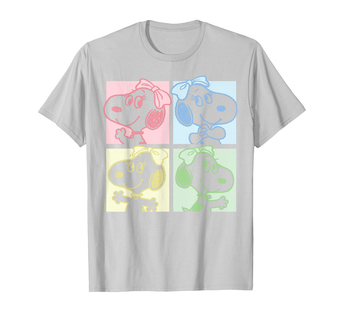 Peanuts - Belle Pastel Grid Snoopy's Sister T-Shirt