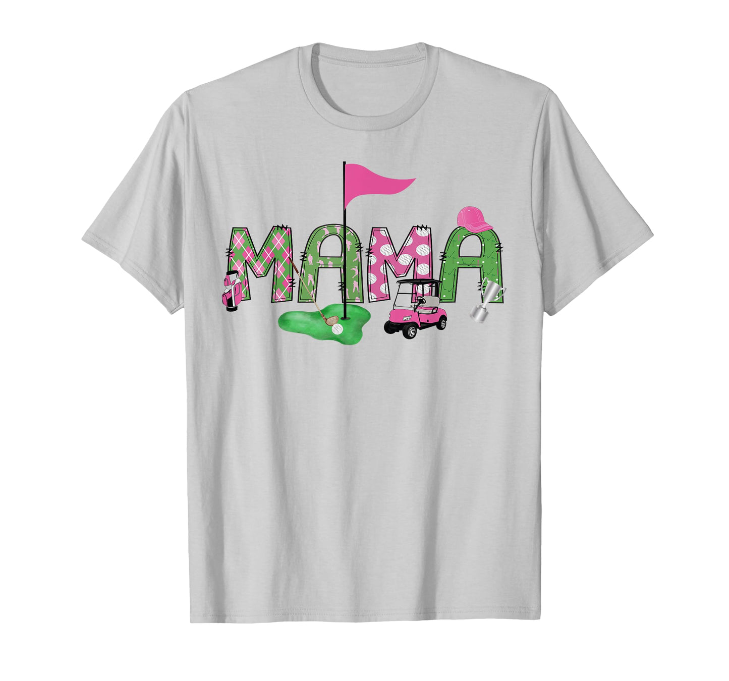 Golf Mama Pink Hole in One Golf 1St Birthday Girl T-Shirt