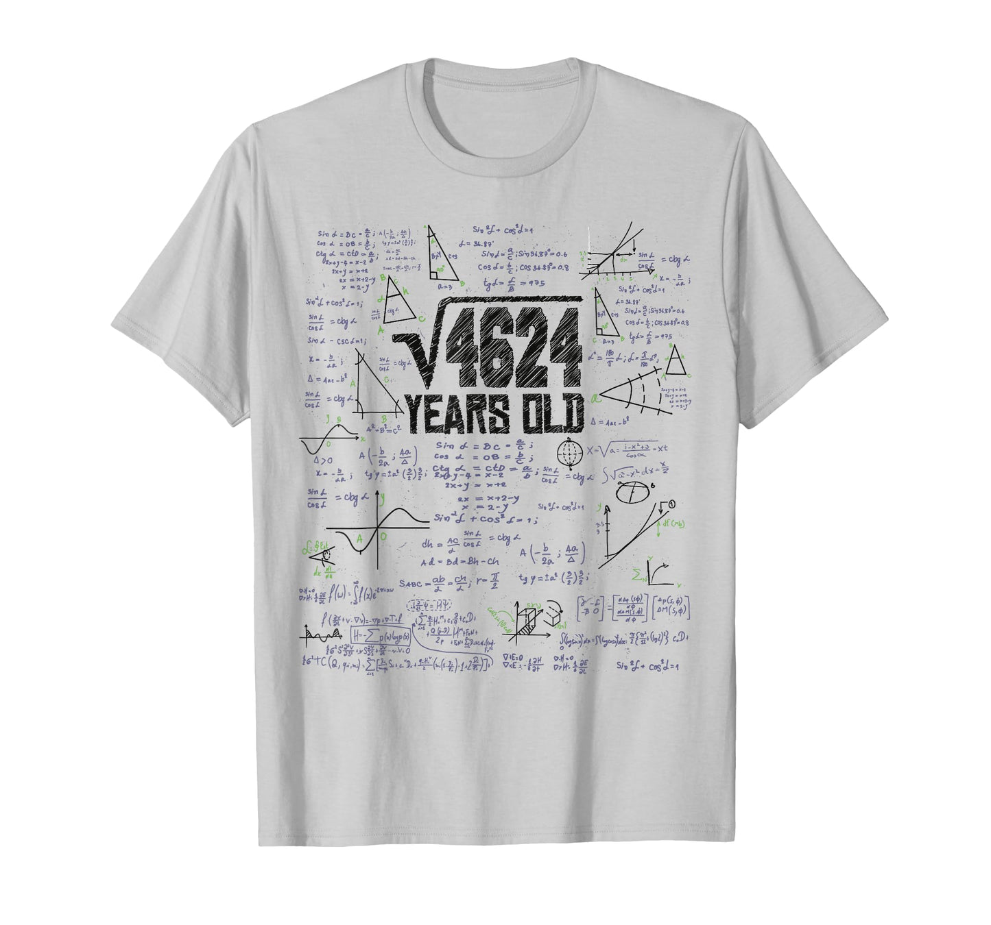 Square Root Of 4624 Years Old for Math Nerd 68th Birthday T-Shirt