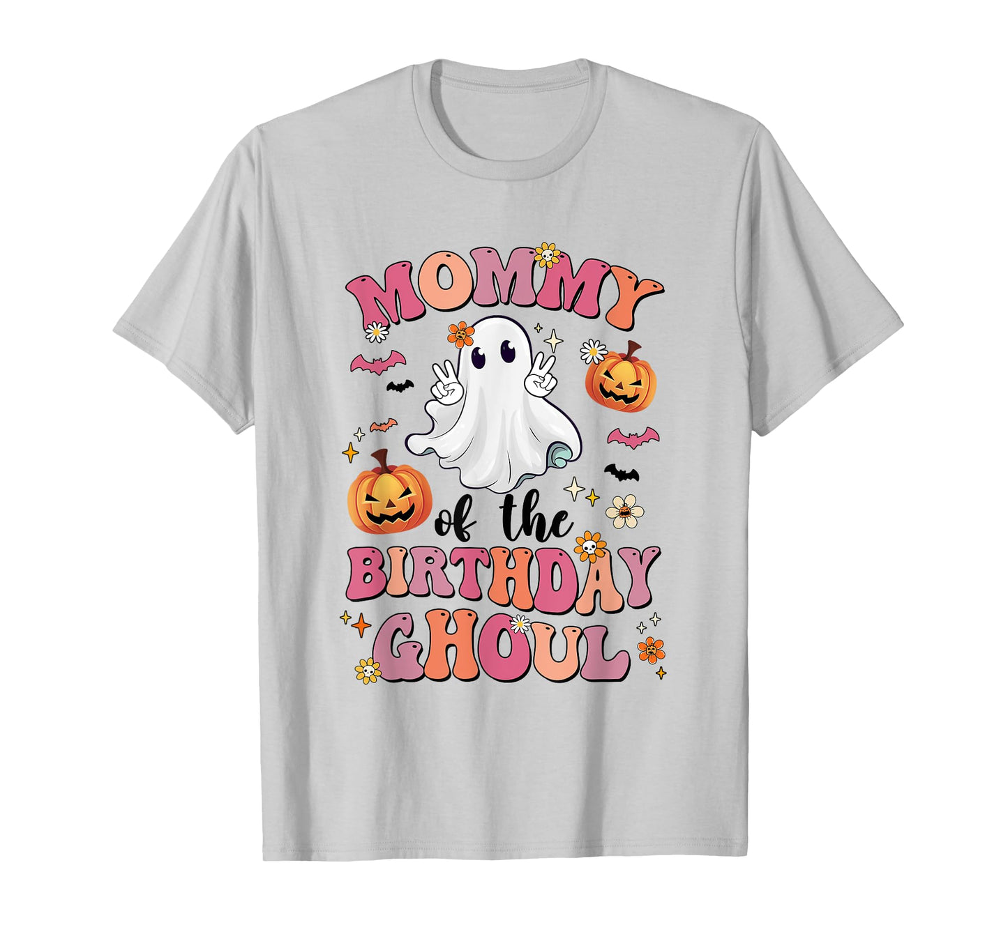 Mommy Of The Birthday Ghoul Halloween Bday Boys Girls Ghost T-Shirt