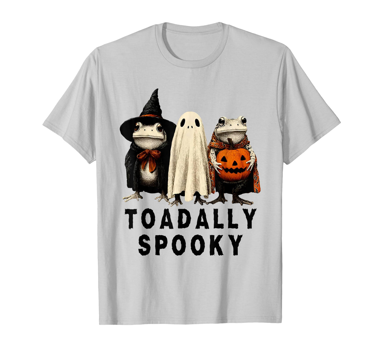 Toad-Ally Spooky Funny Frog Ghost Halloween T-Shirt
