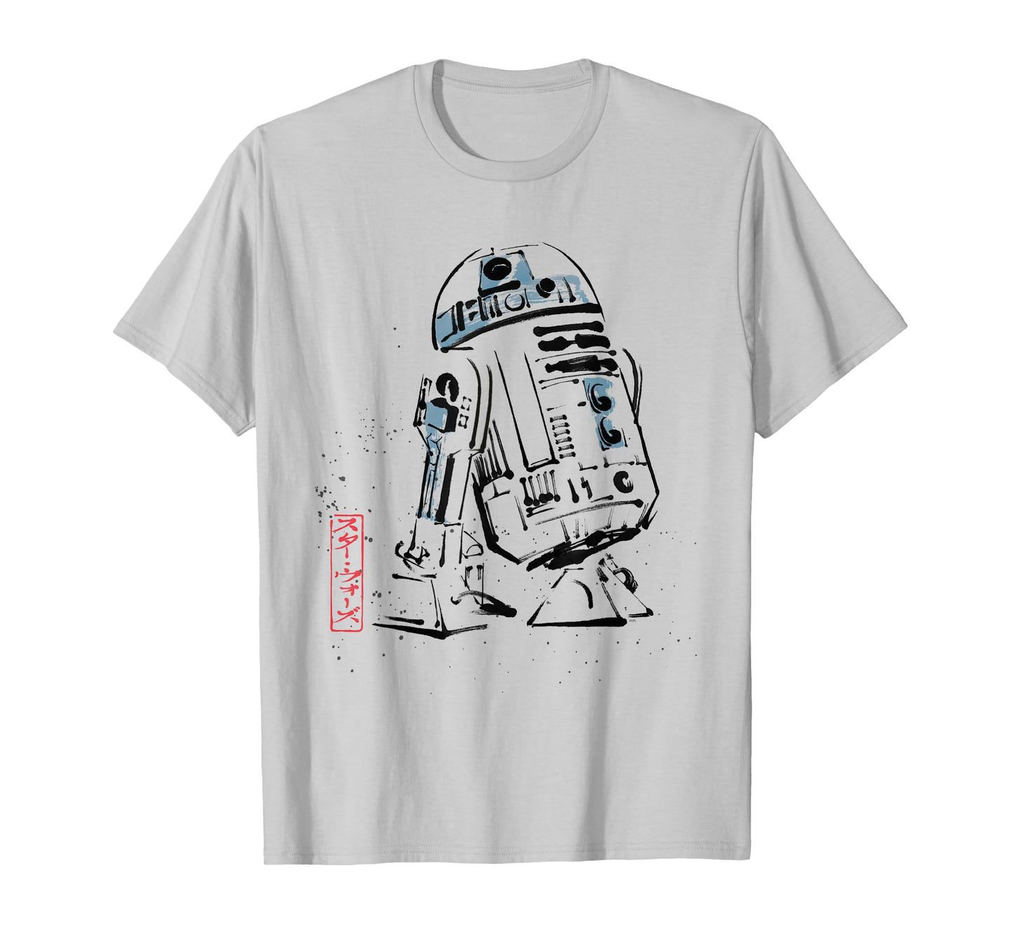 Star Wars R2-D2 Japan Sumi-e Ink Wash Painting Style T-Shirt