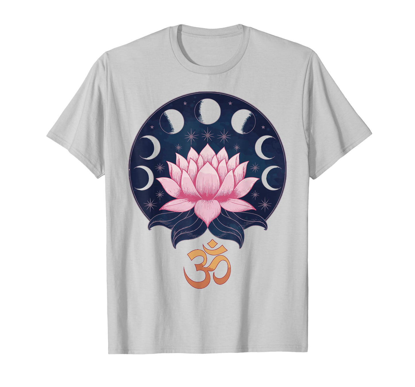 Lotus Flower Moon Phases Zen Yoga Lover Spiritual People T-Shirt