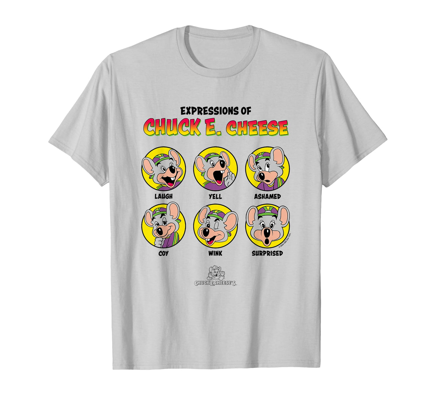 Chuck E. Cheese Expressions Of Chuck Big Chest Panels T-Shirt
