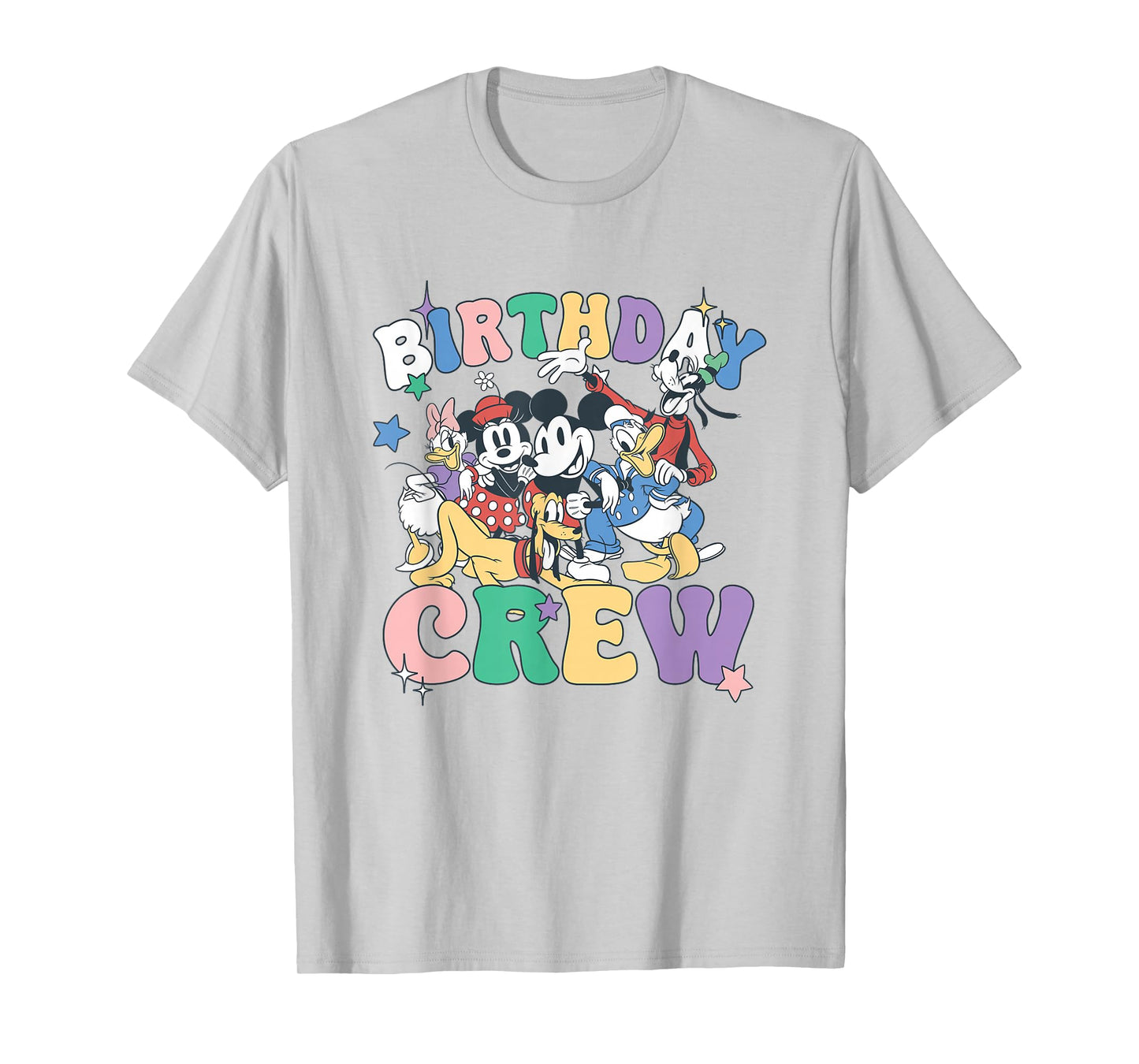 Disney Mickey And Friends Birthday Crew Vintage Group T-Shirt