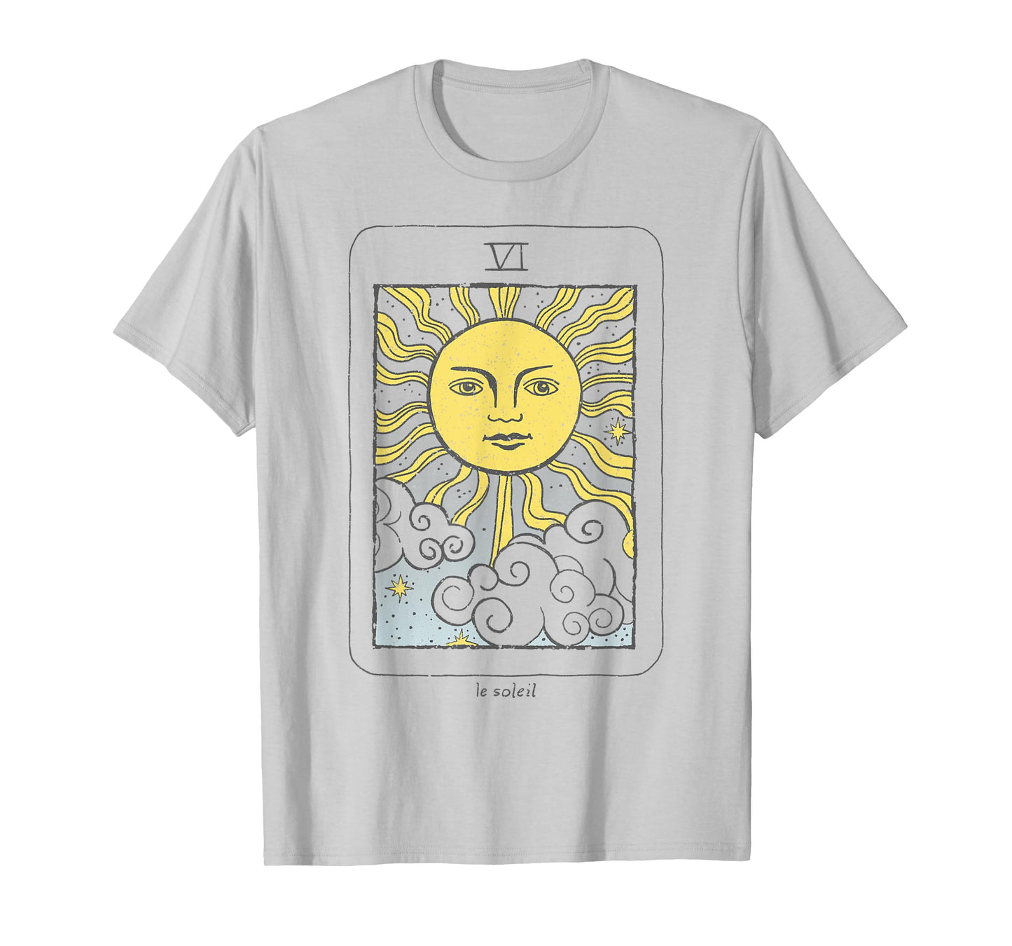 Trendy Le Soleil Sun Clouds Tarot Card T-Shirt
