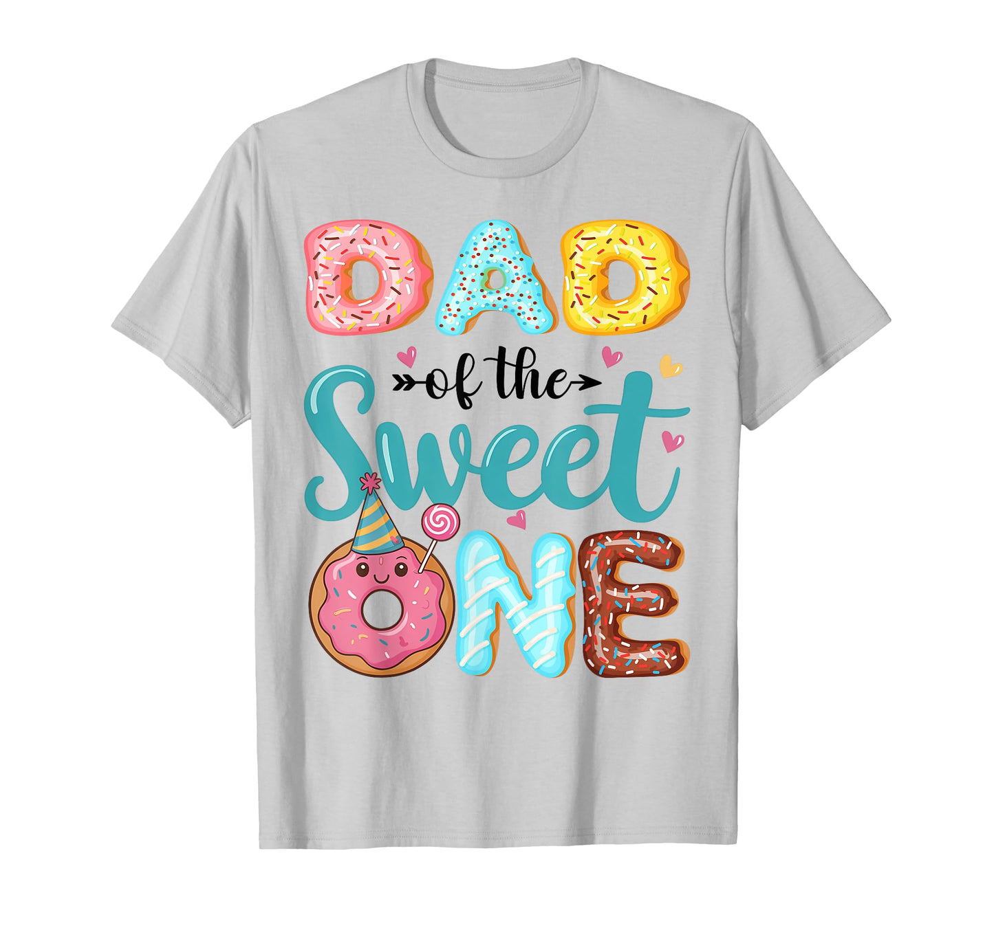 Dad Of The Sweet One 1st Birthday Girl Donut Party T-Shirt