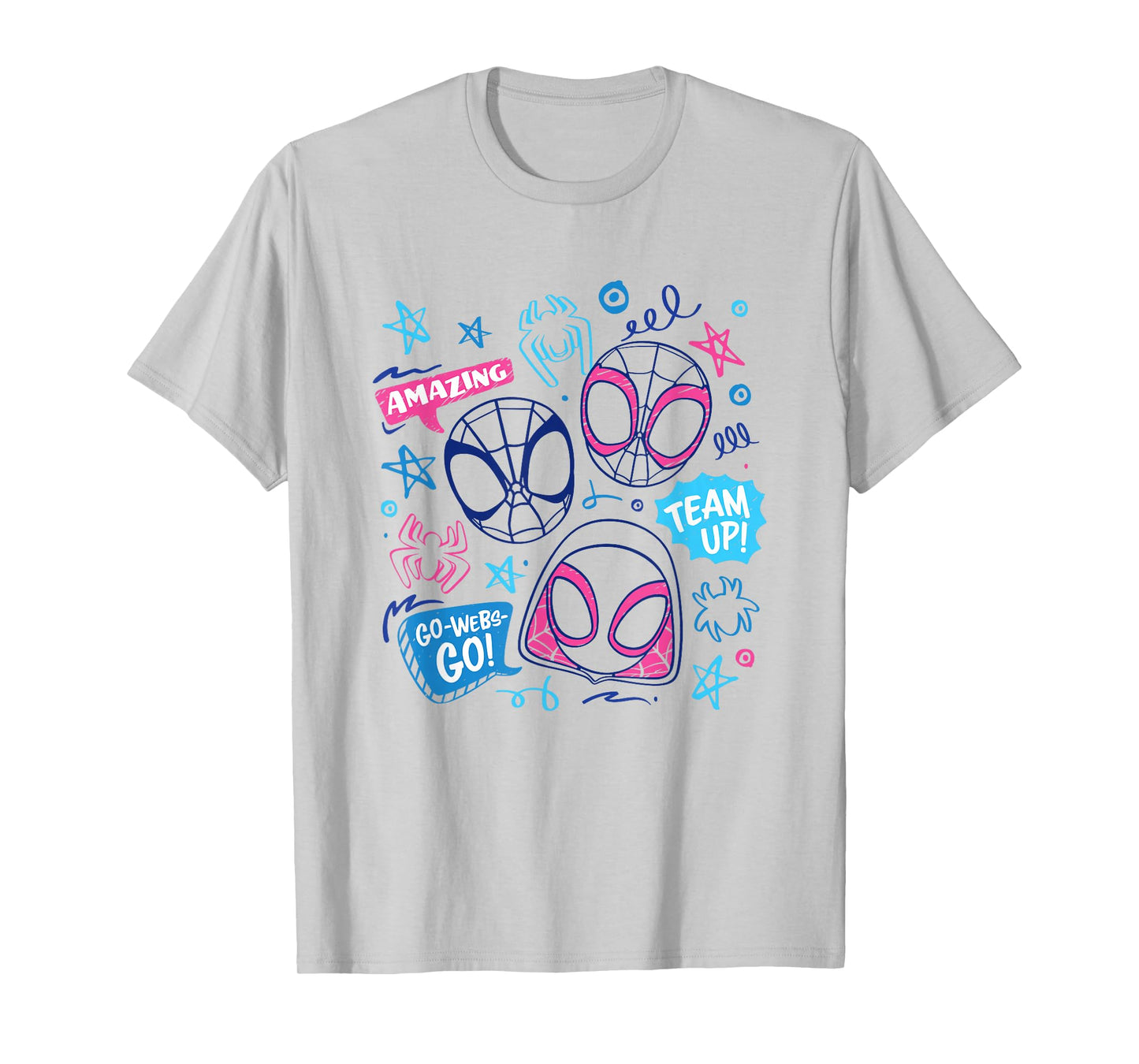 Marvel Spidey And His Amazing Friends Amazing Team Doodles T-Shirt