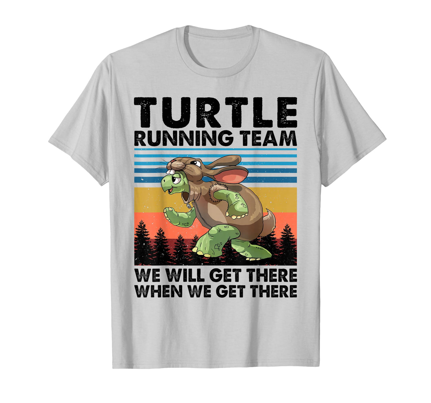 Turtle and Rabbit Running Team Running Marathon Day T-Shirt