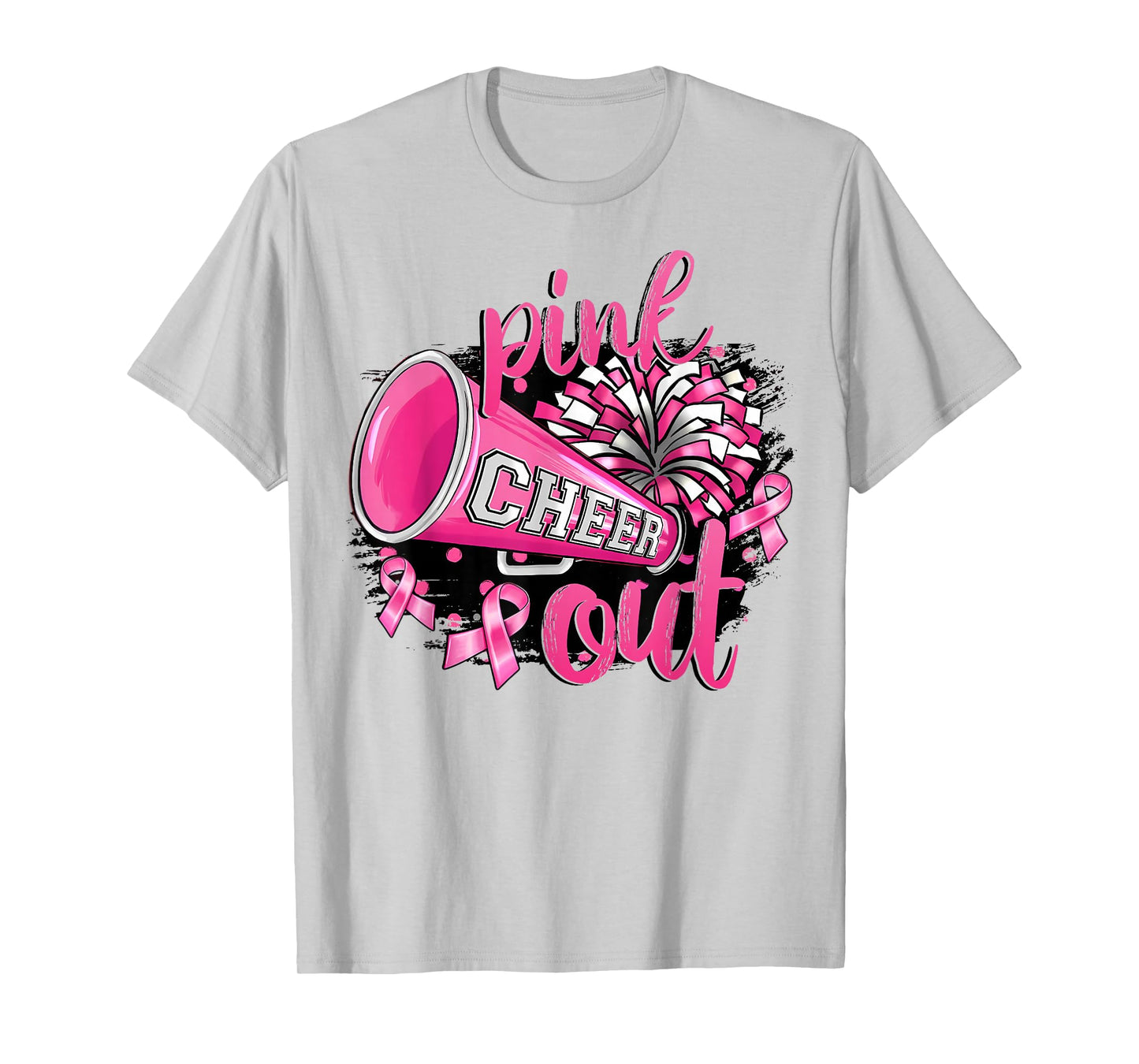 Pink Out Football Breast Cancer Awareness Cheer Mom Mama T-Shirt