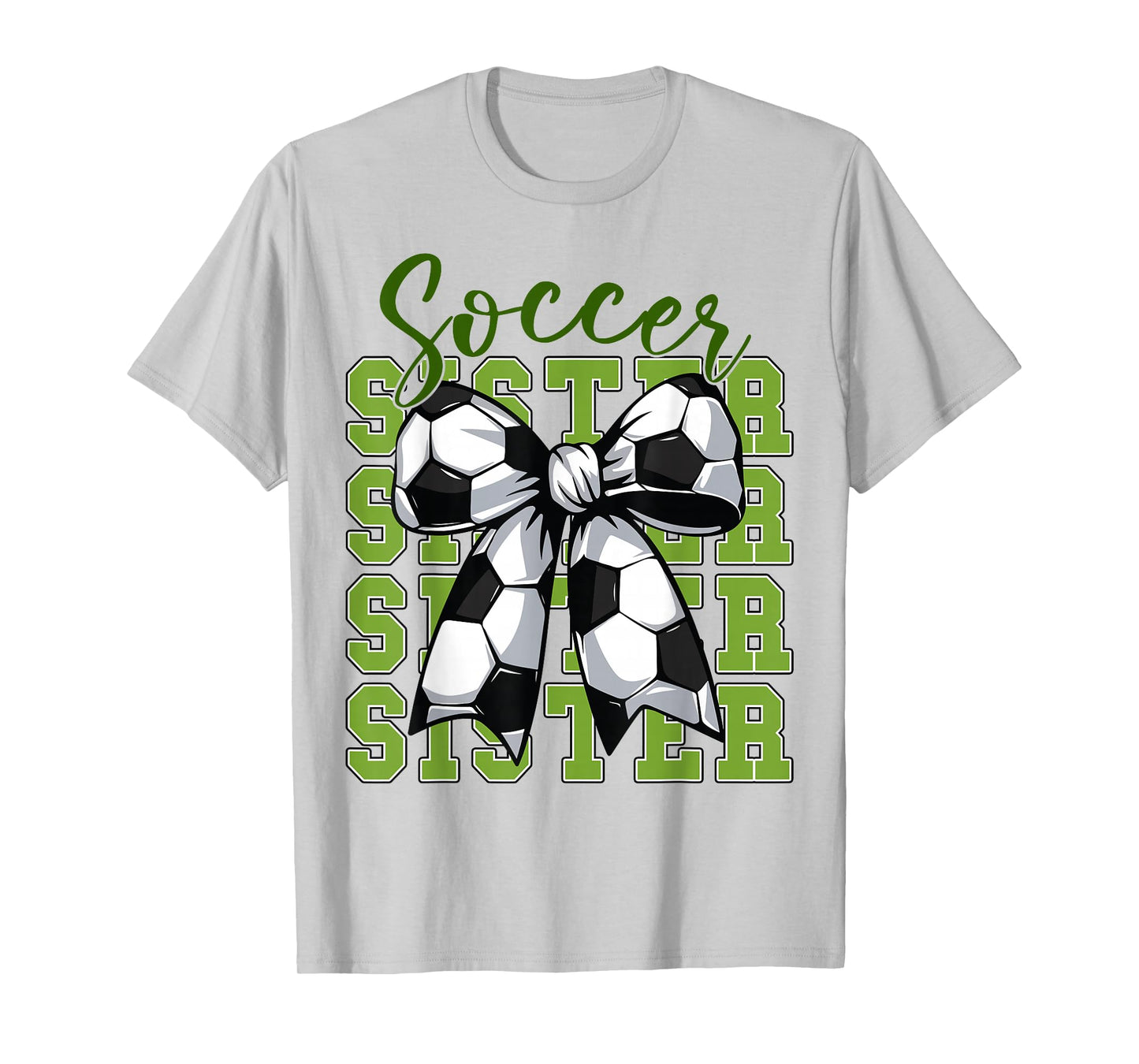 Youth Girl Soccer Sister Coquette Bow Soccer Cute Teen Girl T-Shirt