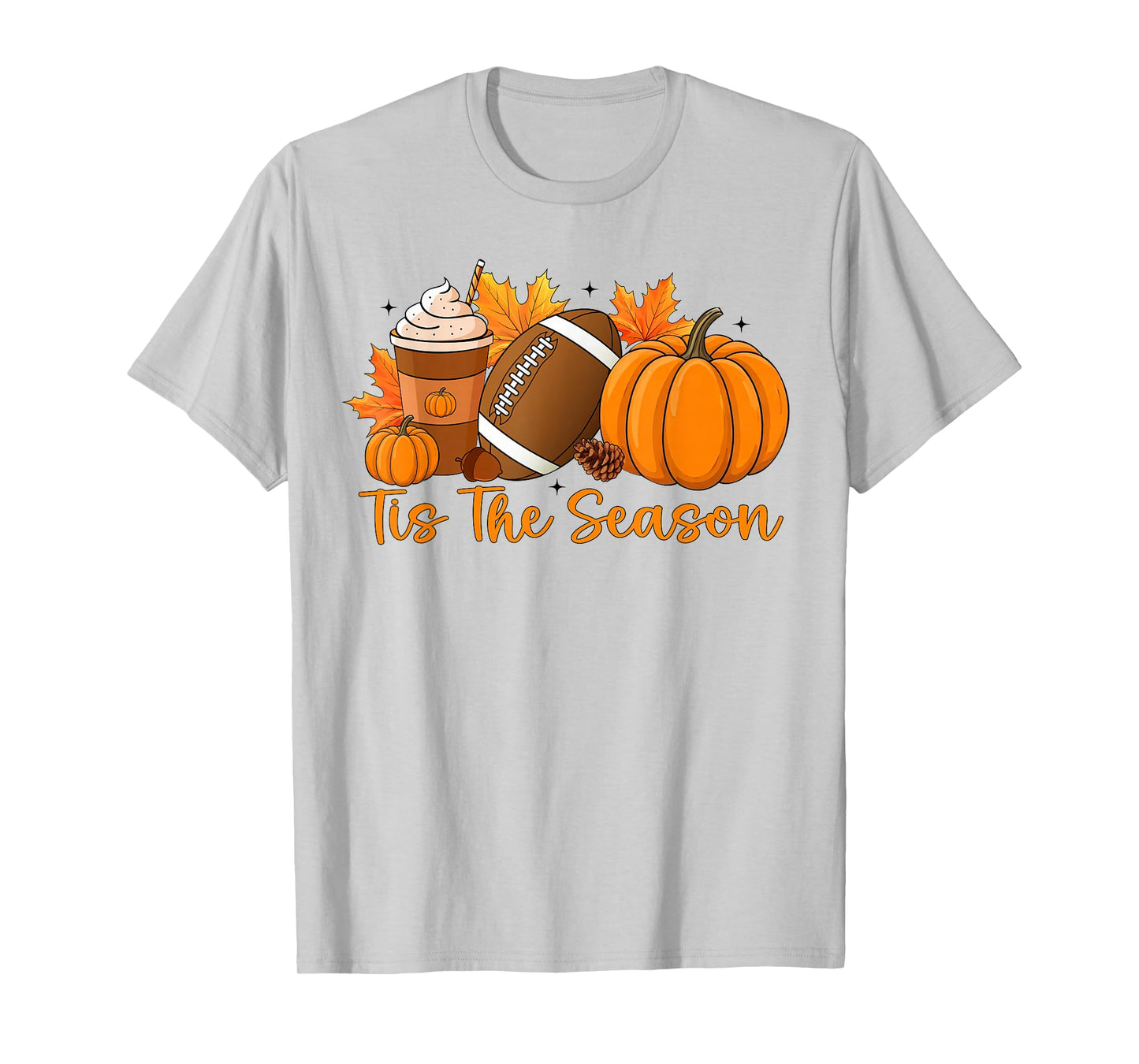 Tis The Season Pumpkin Football Season Autumn Thanksgiving T-Shirt
