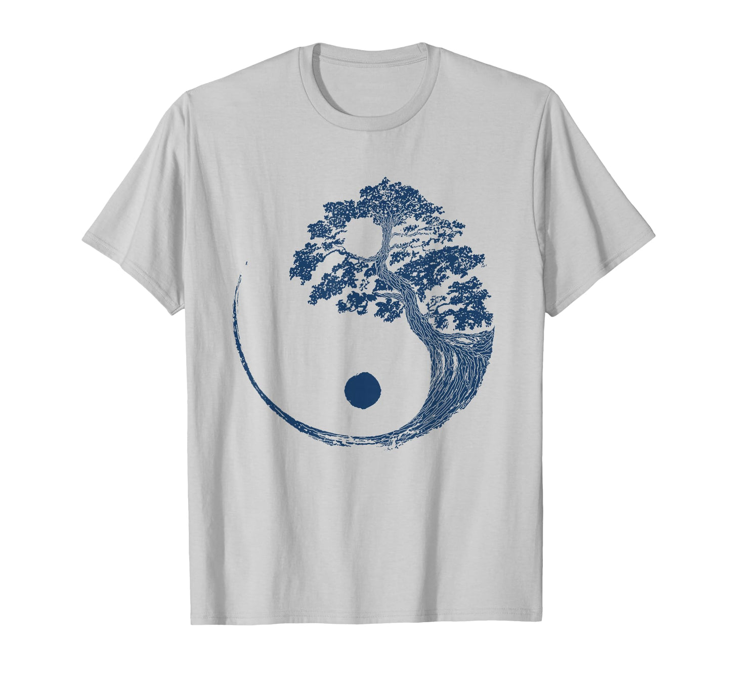 Yin Yang Blue Bonsai Tree Japanese Buddhist Zen Gift T-Shirt