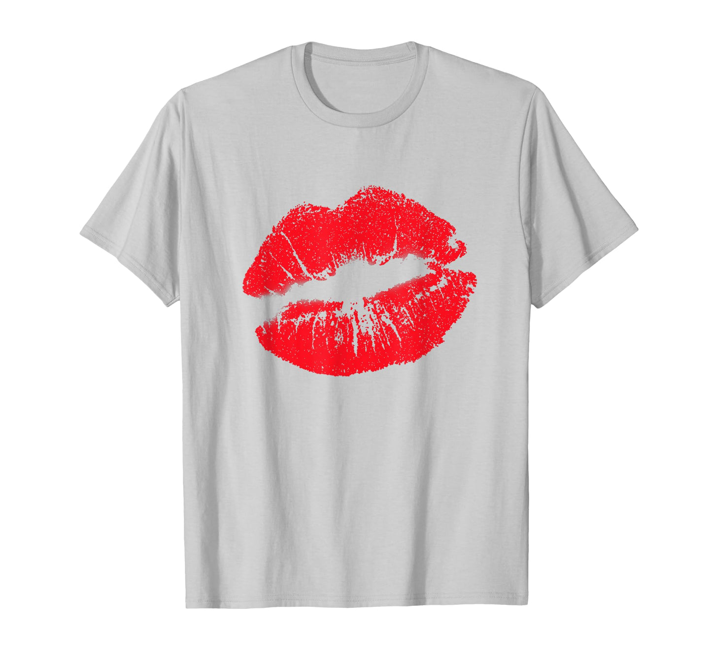 Big Lips Cool Casual Red Lipstick Funny Women Lip Kiss T-Shirt