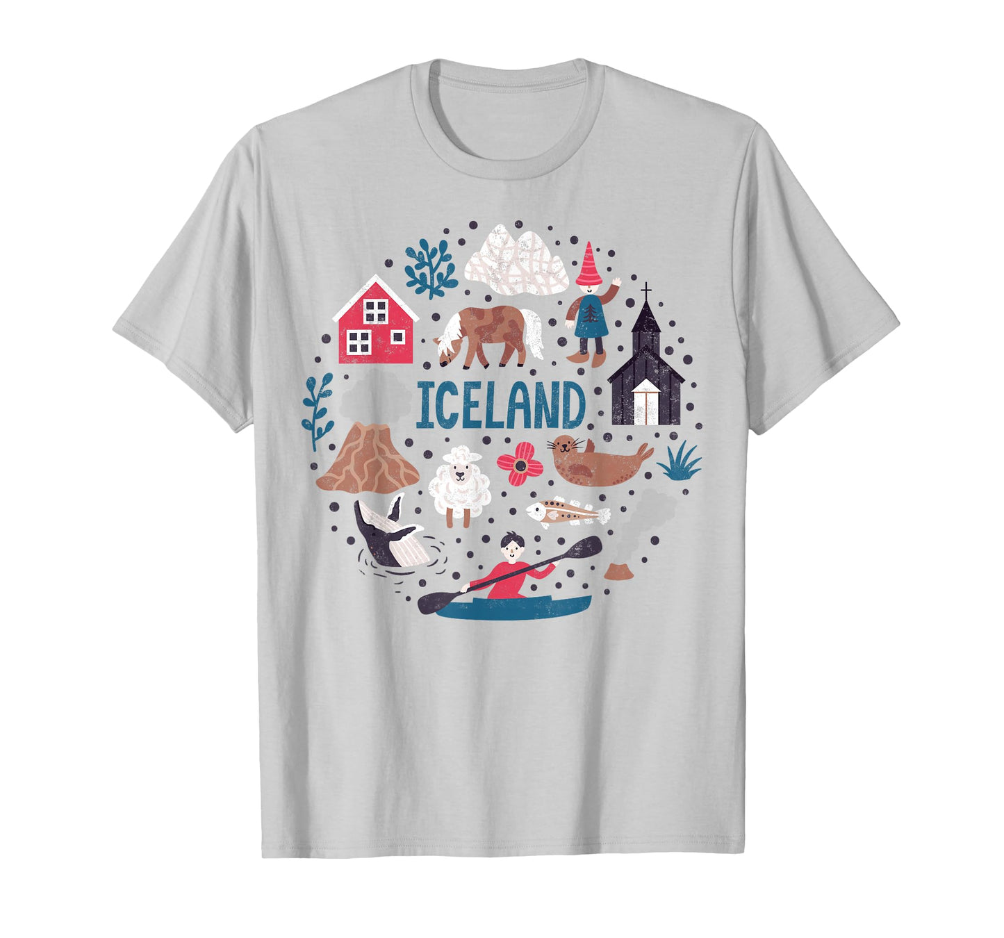 Travel Europe Iceland Reykjavik Family Vacation Souvenir Tee T-Shirt, Small