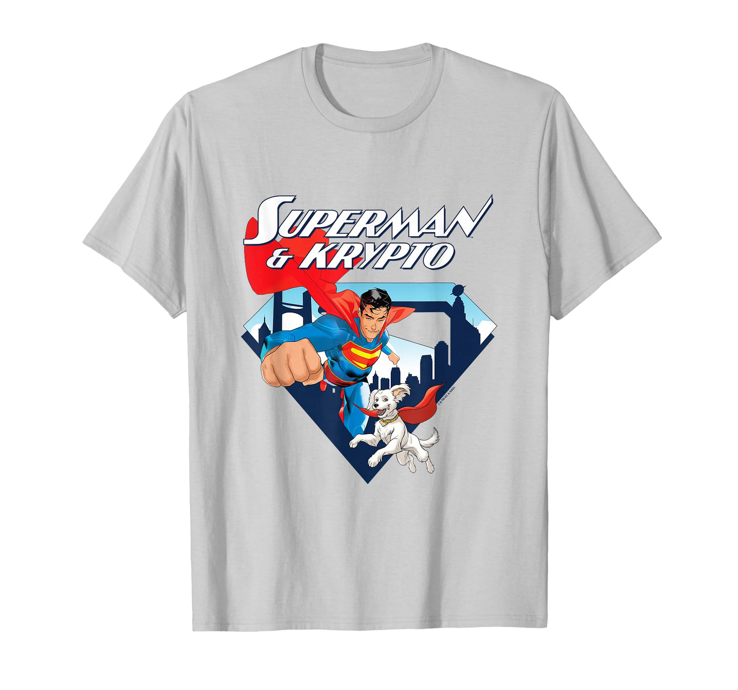 Superman (2025) Superman & Krypto Metropolis Silhouette T-Shirt