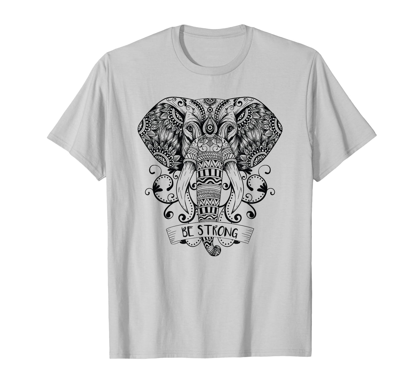 Elephant Yoga Elephant Mandala Ganesha Chakra Tribal T-Shirt