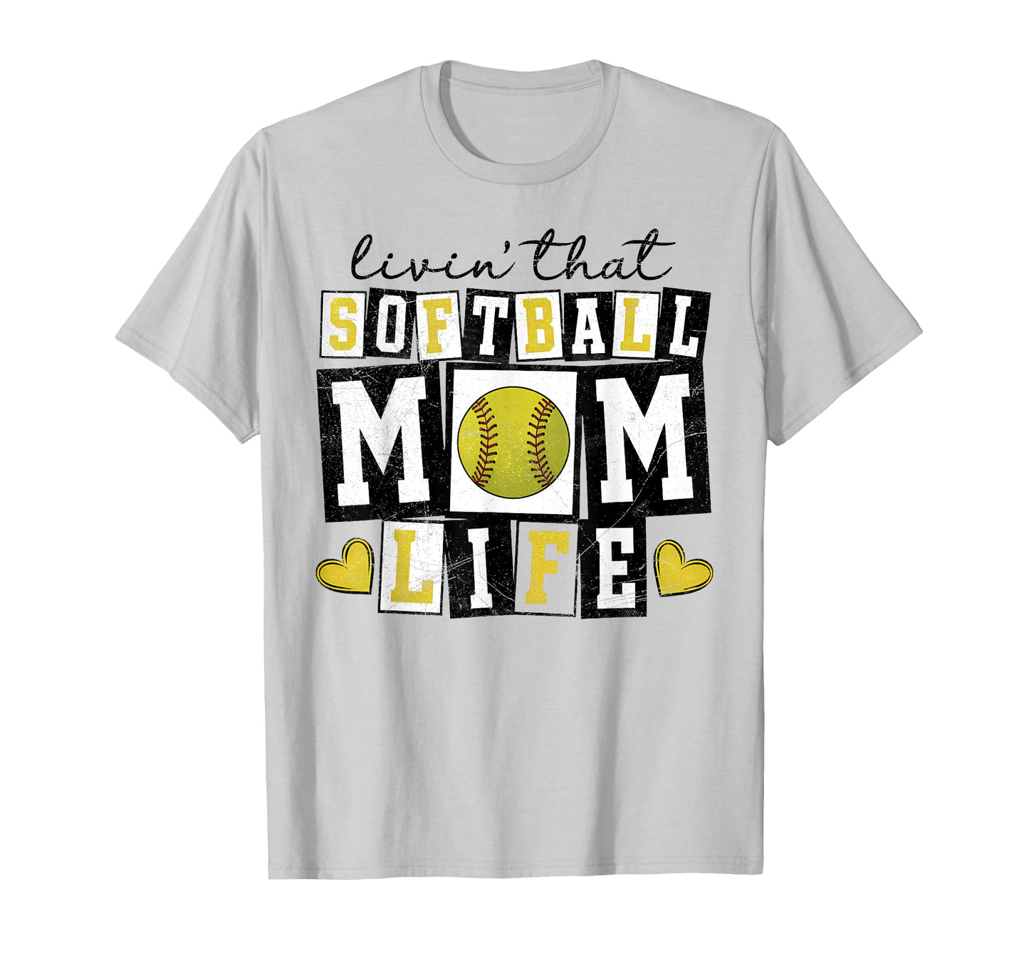 Loving That Softball Mom Life Mother Mama Girl Women T-Shirt
