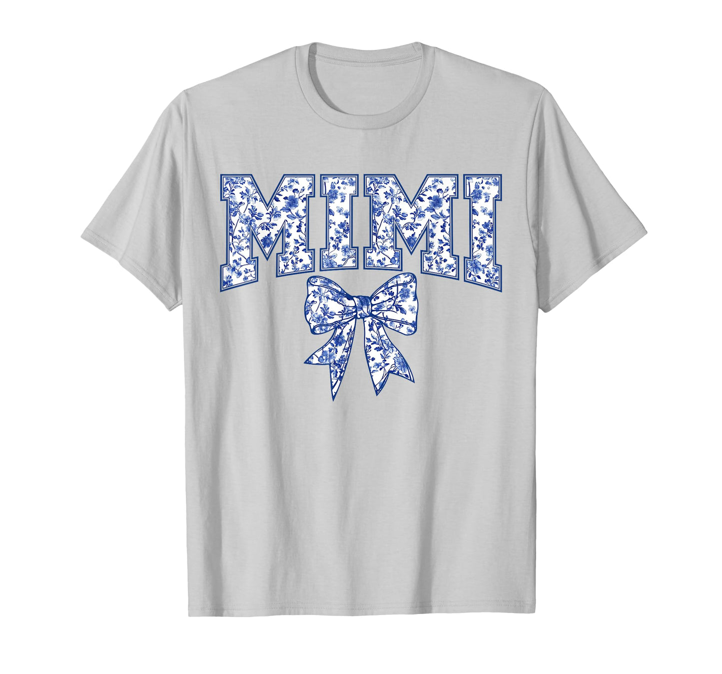Mimi Coquette Toile Blue Bow Floral Mother's Day Family T-Shirt