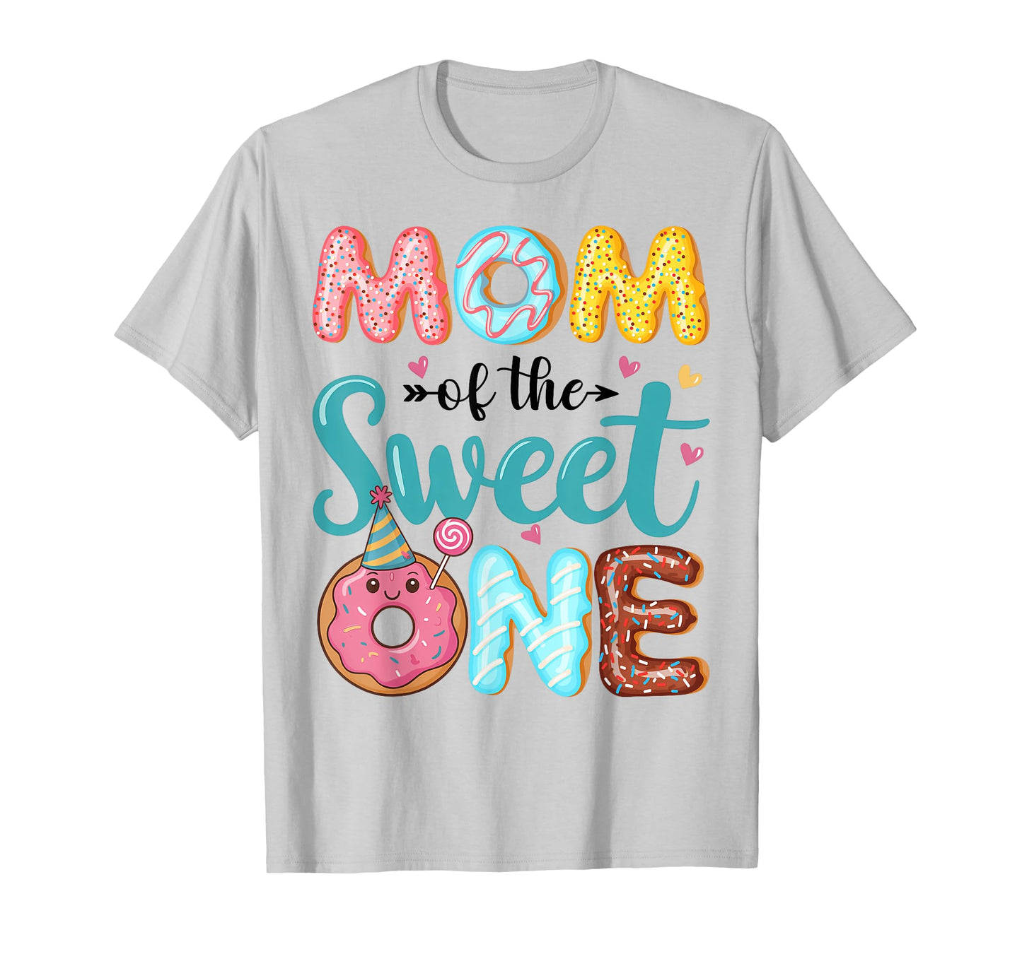 Mom Of The Sweet One 1st Birthday Girl Donut Party T-Shirt