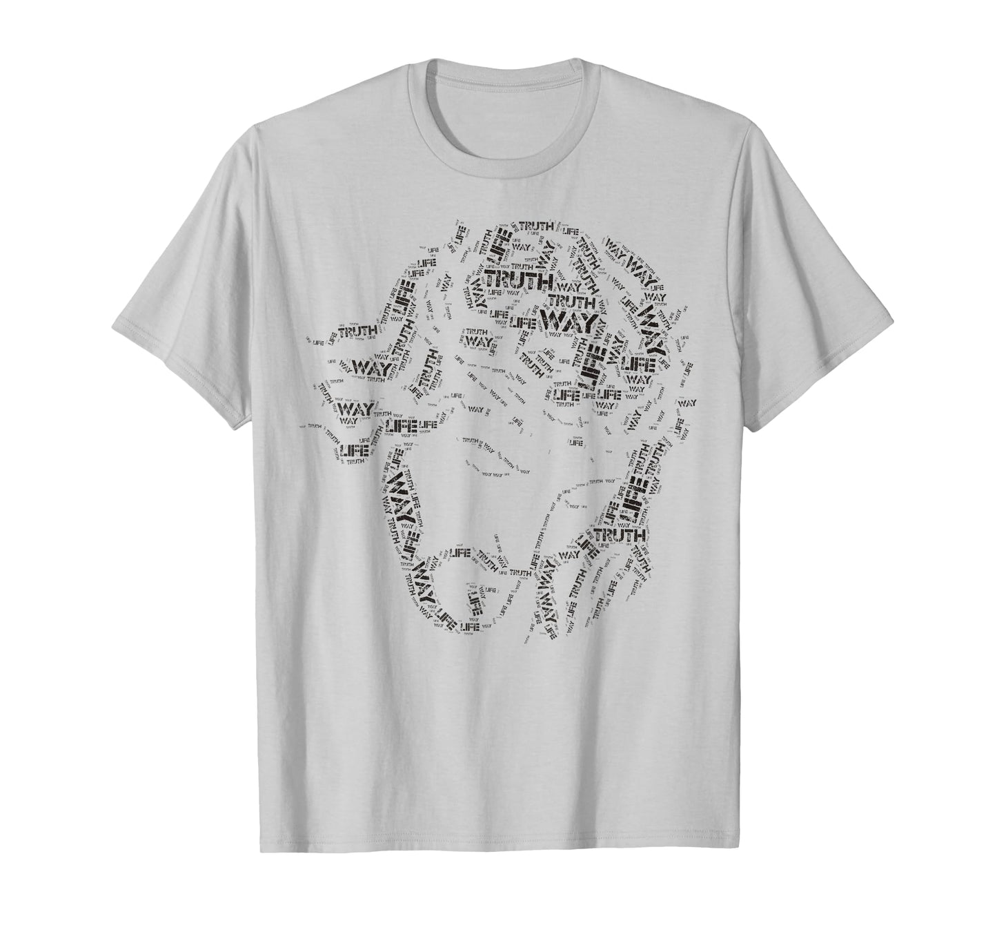 Christian Religious TShirt Jesus Image Way Truth Life Words