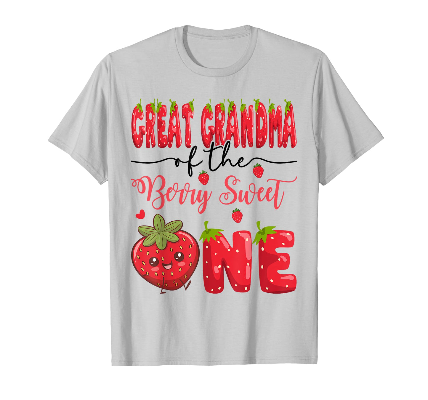 Great Grandma Of The Berry Sweet One Strawberry 1St Birthday T-Shirt