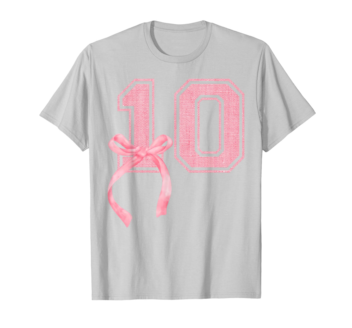 Birthday Girl Pink Coquette Bow 10 Year Old Aesthetic Girly T-Shirt