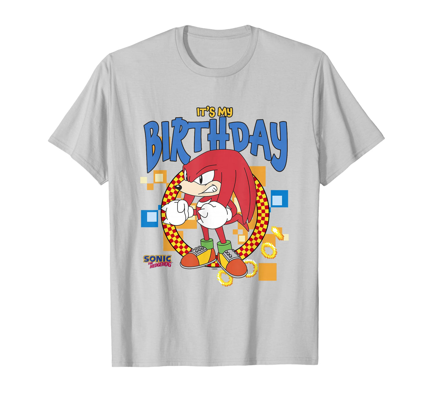 Sonic The Hedgehog Birthday It's My B-Day Knuckles T-Shirt