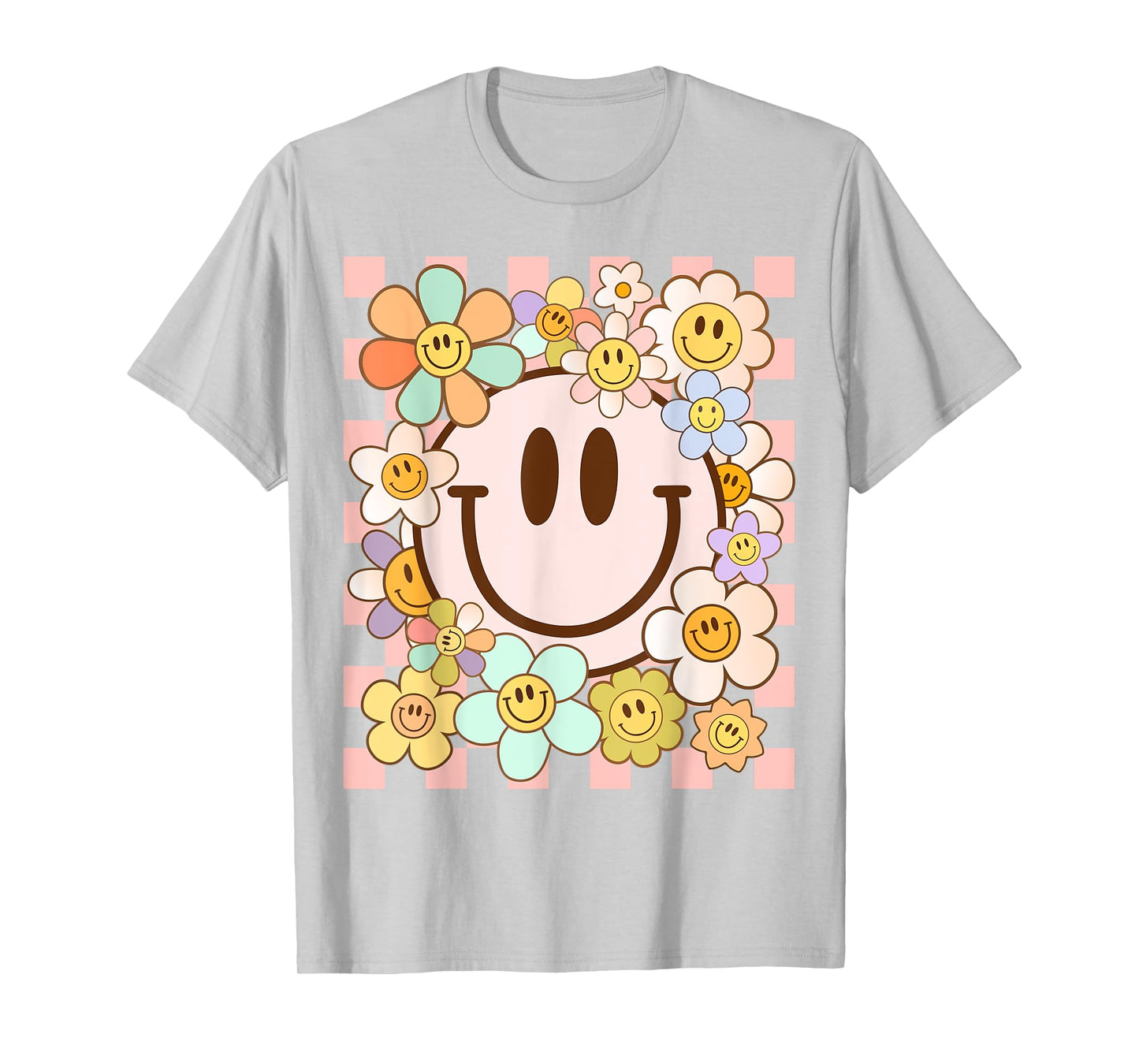 Happy Face Daisy Flower Shirt Preppy Aesthetic Smile Face T-Shirt