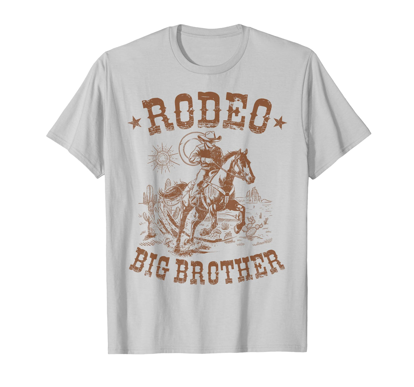 Rodeo Big Brother Western Cowboy Birthday Family Matching T-Shirt