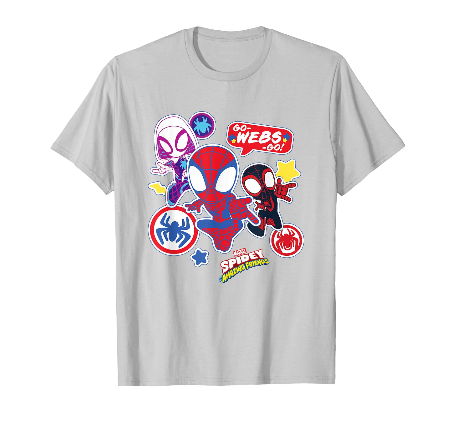 Marvel Spidey And His Amazing Friends Team Spidey Stickers T-Shirt
