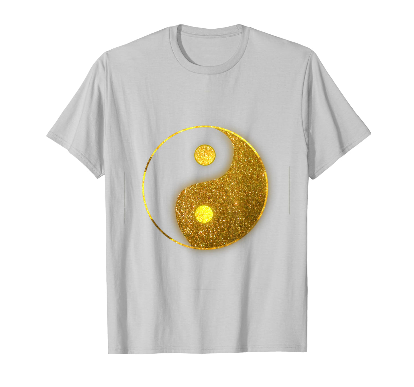 Faux Printed Gold Yin Yang Shirt Zen Chinese Symbol