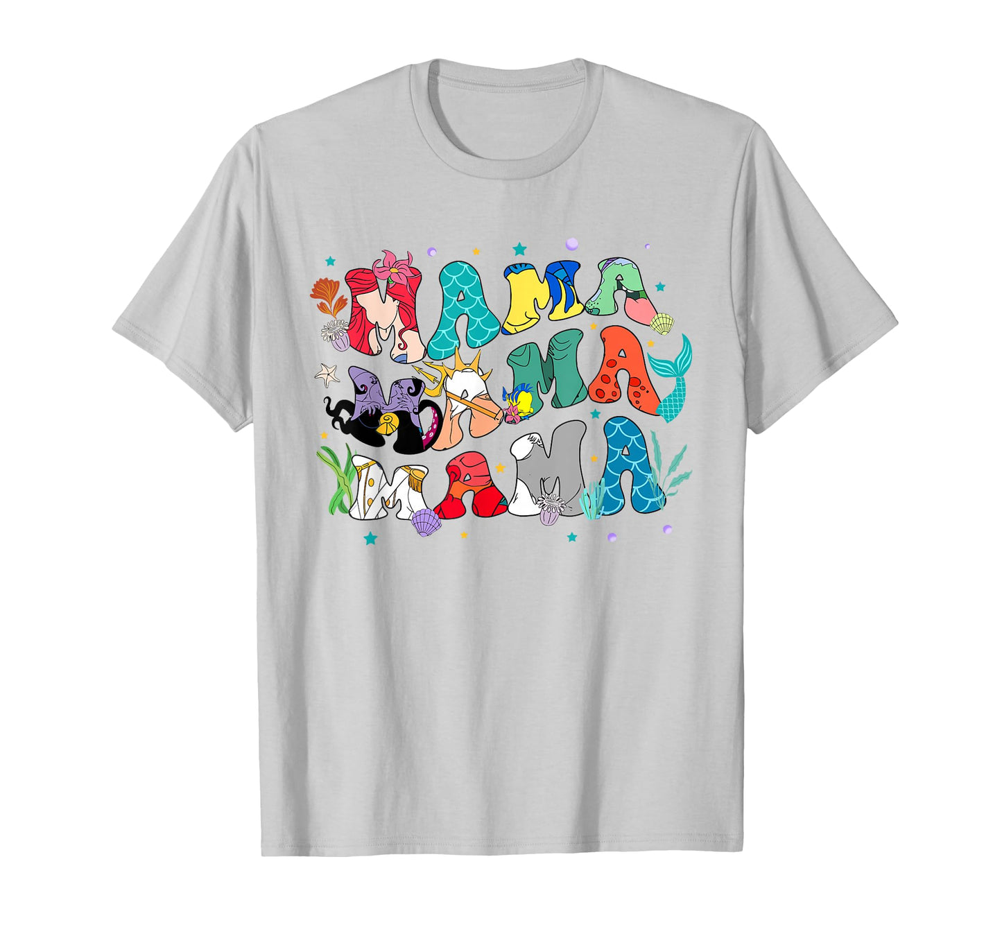 Mama Mermaidd Mom Mommy Family Birthday Party Mother's Day T-Shirt