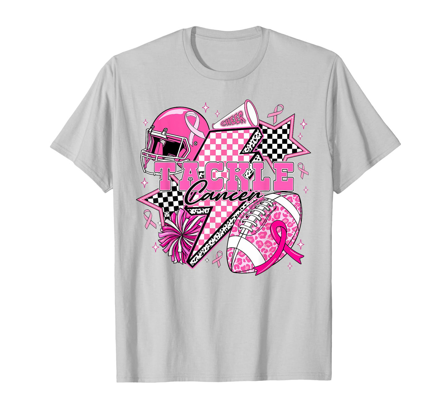 Tackle Breast Cancer Awareness American Football Pink Out T-Shirt