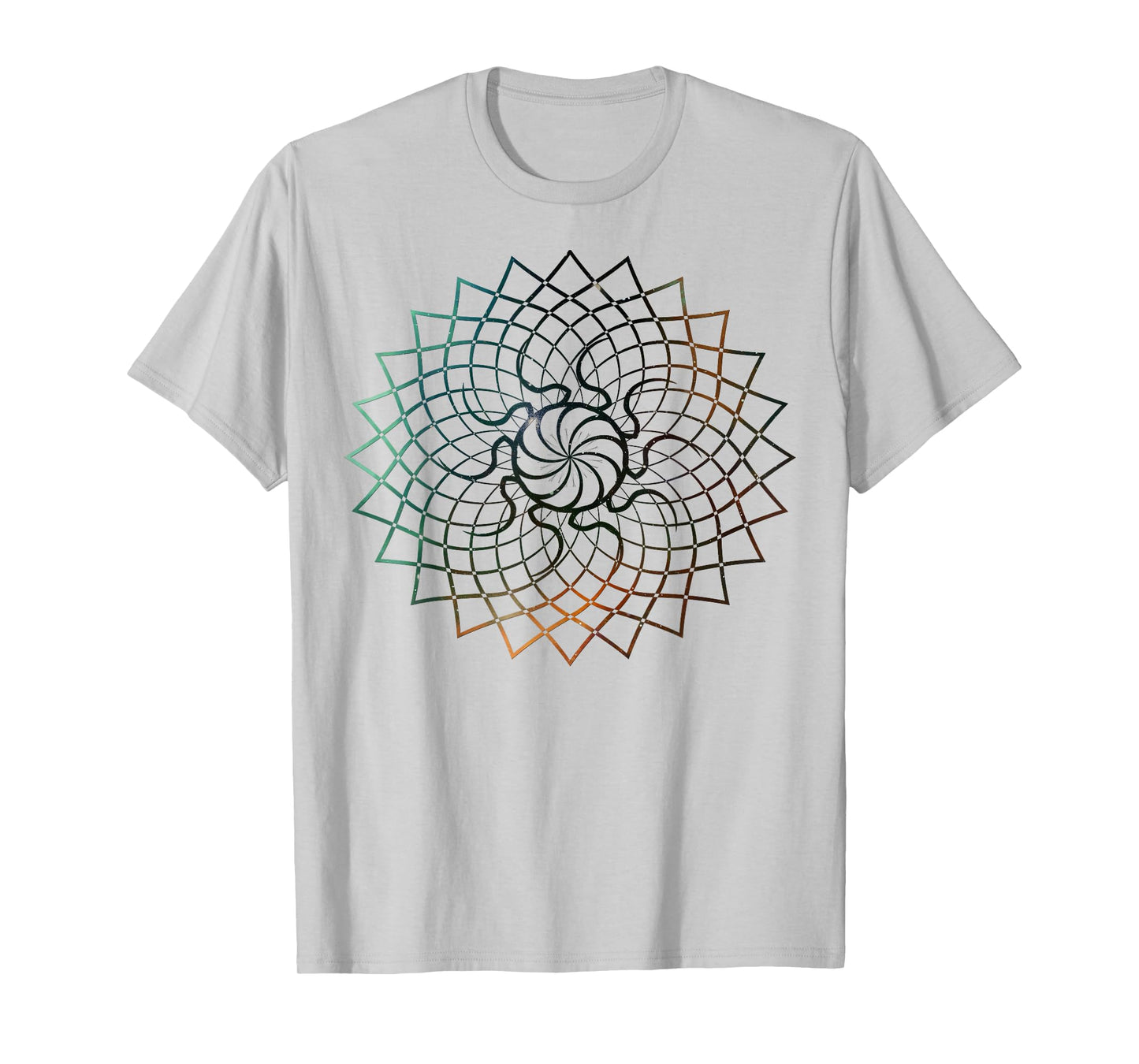 Mandala Geometry Sacred Fractal Art Yoga Good Vibe T-Shirt