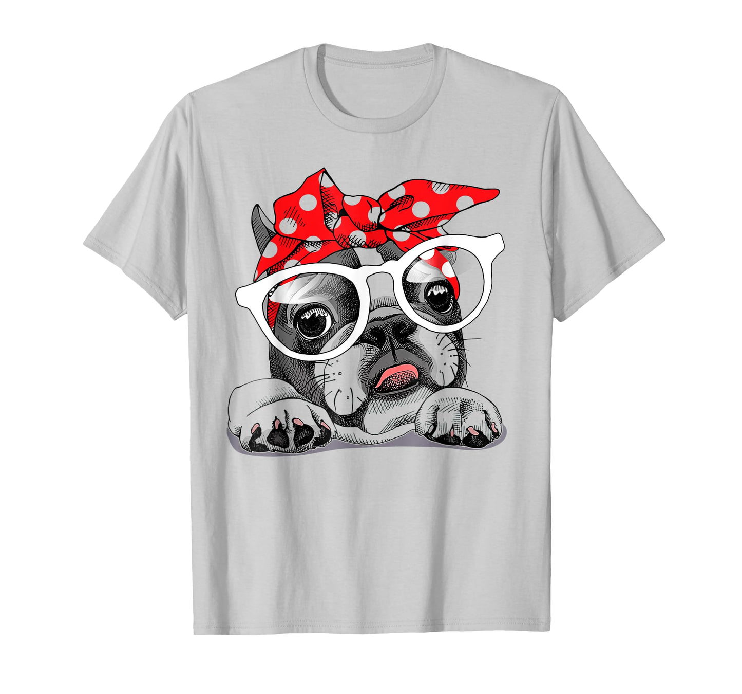 Cute French Bulldog Colorful Headband And Glasses T-Shirt