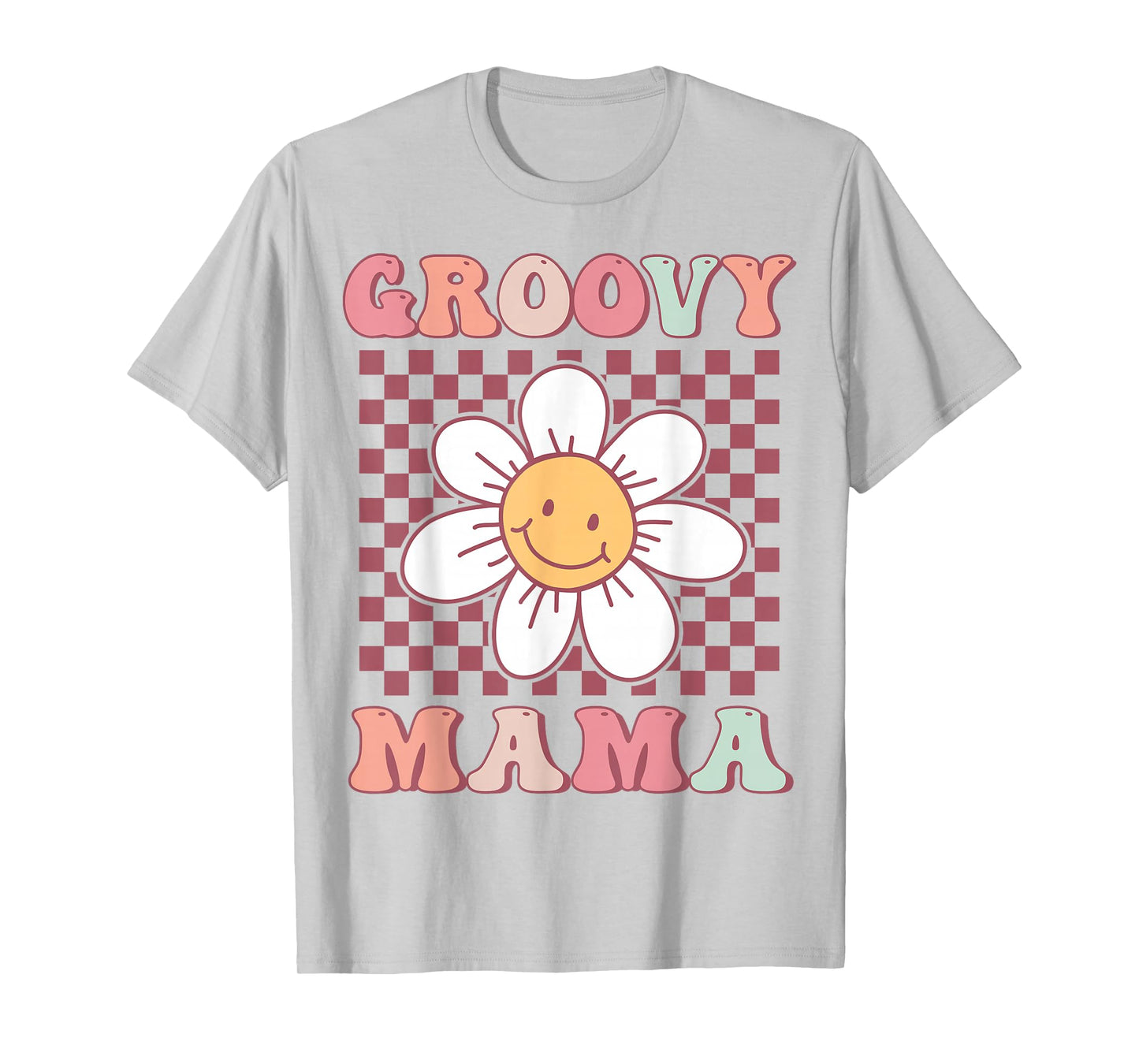 Cute Groovy Mama Matching Family Birthday Party Daisy Flower T-Shirt